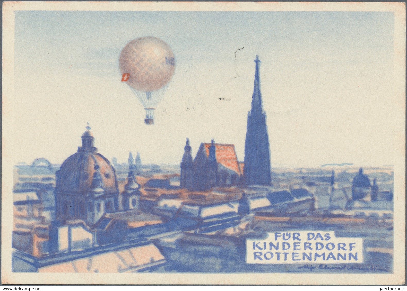 Österreich - Besonderheiten: 1955, BALLONPOST - Zuleitung BAHRAIN: Pro Juventute Postkarte Als Zulei - Andere & Zonder Classificatie