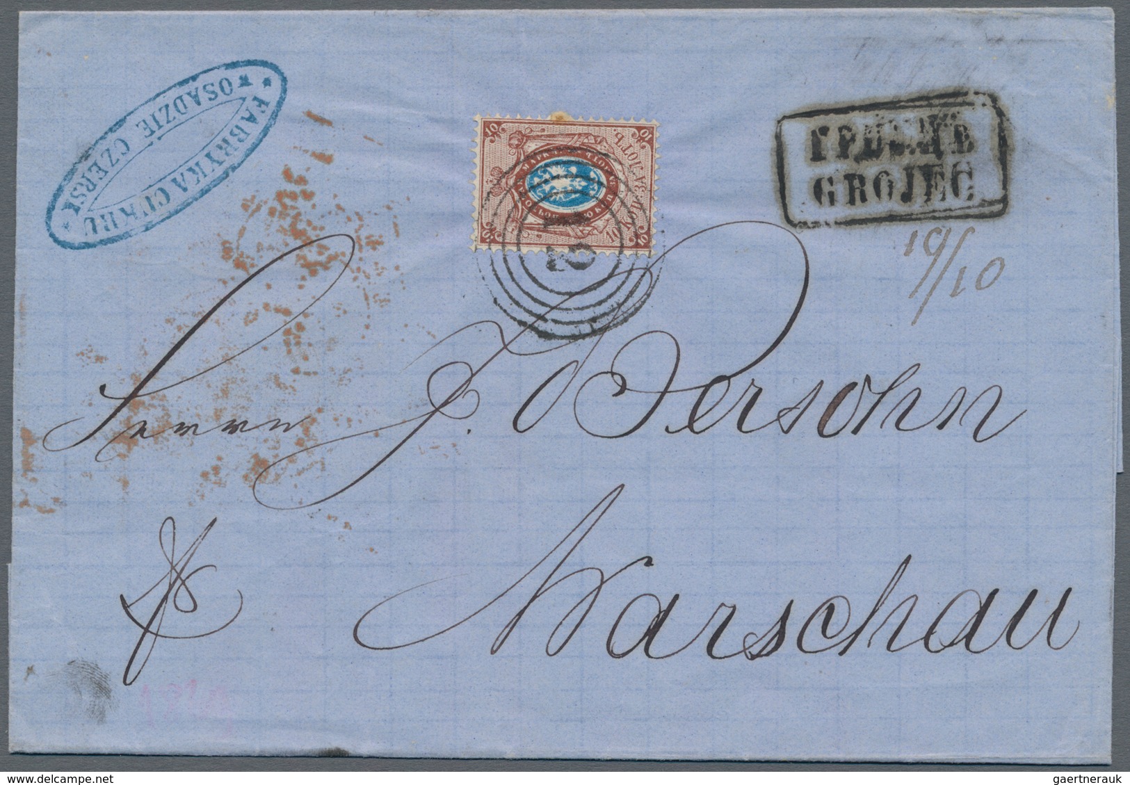 Polen - Russische Periode: 1868/69 Four FL From One Correspondence Each With Single Franking 10 Cop. - Sonstige & Ohne Zuordnung