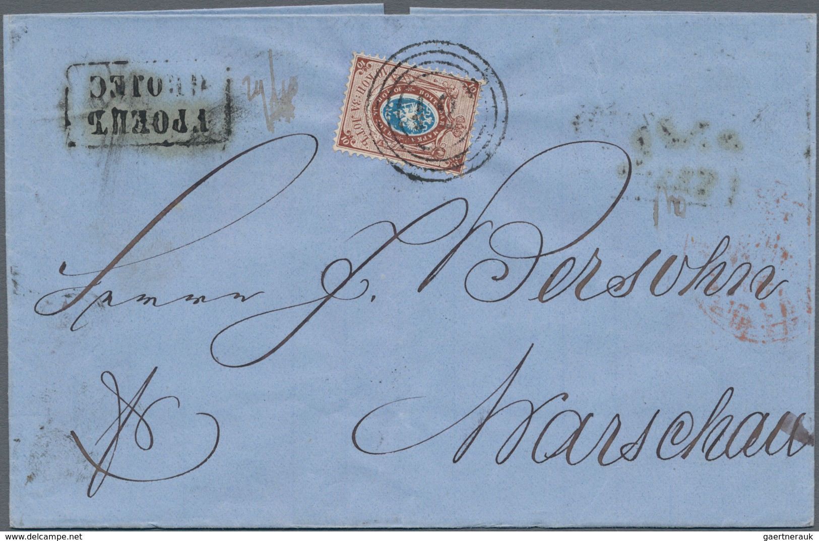 Polen - Russische Periode: 1868/69 Four FL From One Correspondence Each With Single Franking 10 Cop. - Other & Unclassified