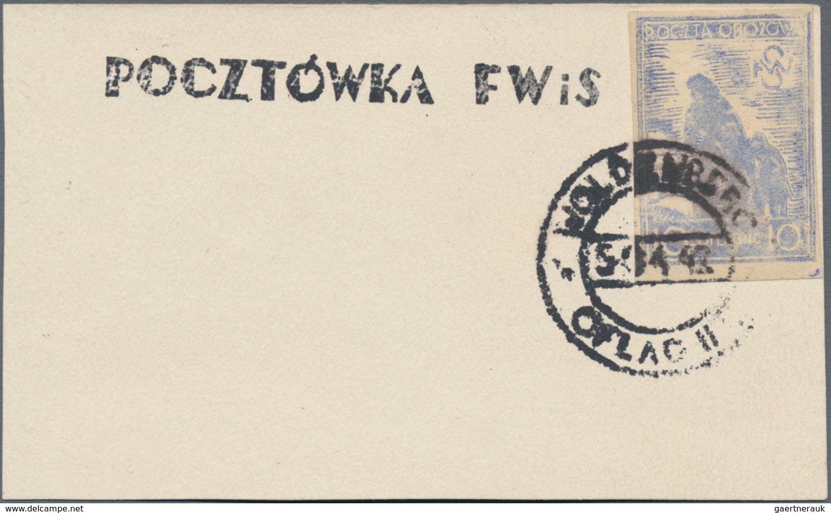 Polen - Lagerpost: Woldenberg: 1942, Internal Camp Mail 10 F White Smooth Thin Paper On Provisional - Andere & Zonder Classificatie