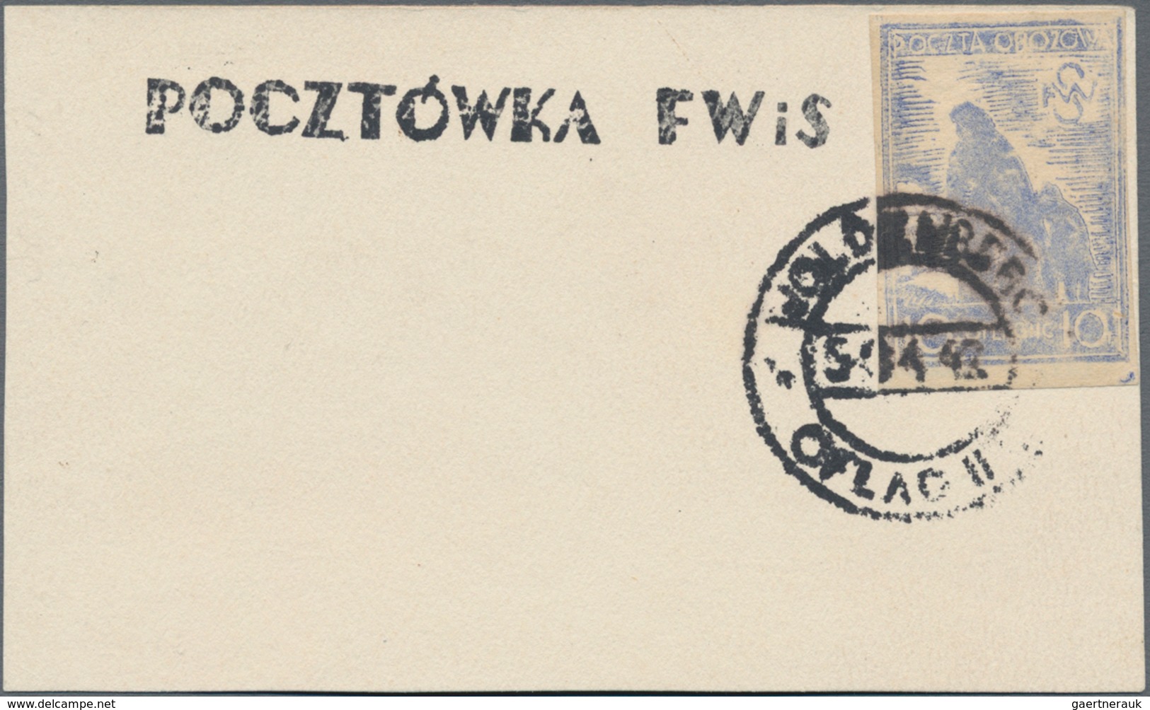 Polen - Lagerpost: Woldenberg: 1942, Internal Camp Mail 10 F White Smooth Thin Paper On Provisional - Other & Unclassified