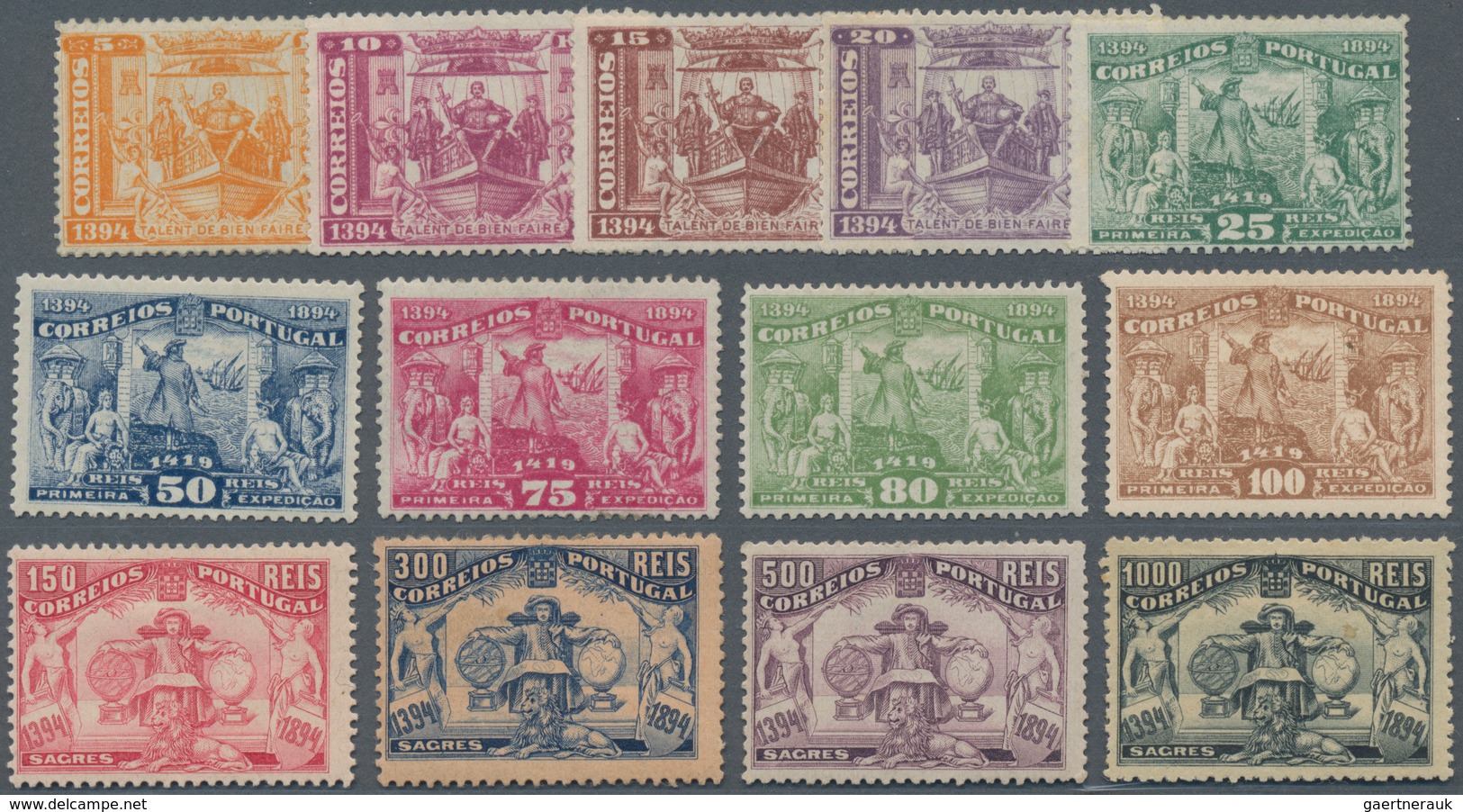 Portugal: 1894, 500th Birthday Of Henry The Navigator Complete Set, Mint Hinged, Scarce Set! Mi. € 1 - Gebruikt