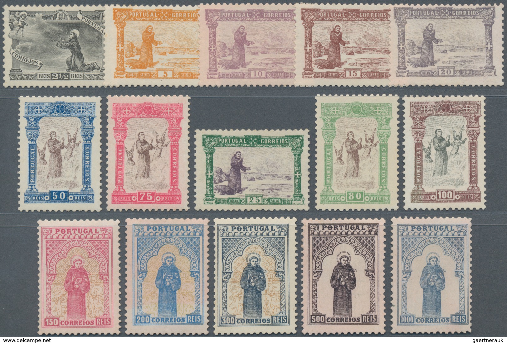 Portugal: 1895, 700th Birthday Of Antonius Of Padova Complete Set, Mint Hinged Or Mostly Regummed, S - Used Stamps