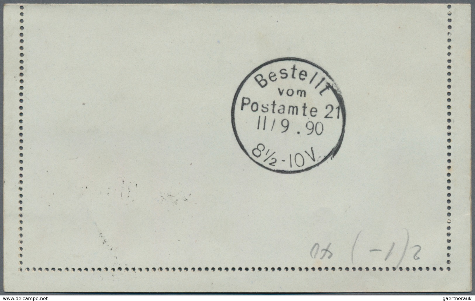 Portugal - Azoren - Stempel: 1890, 50 Reis Card Letter With Scarce Oval Cancellation "CORREIO - VA. - Azoren