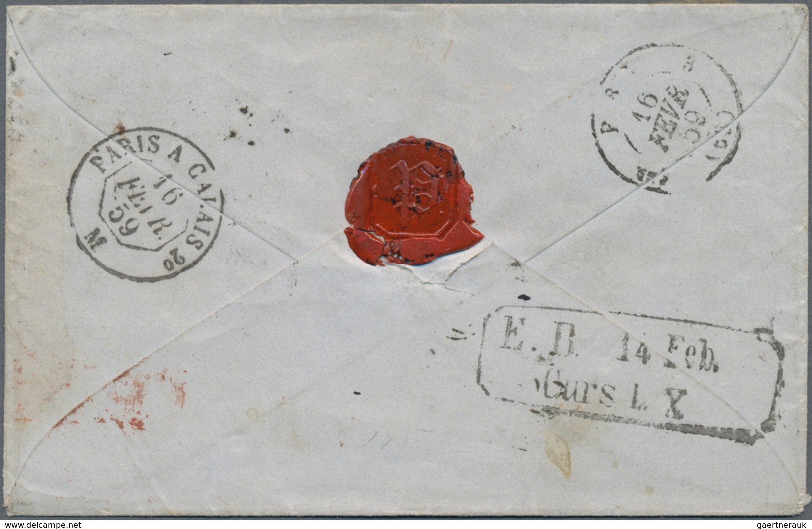 Portugal - Madeira - Funchal: 1859, Small Envelope Incoming From Germany "HEIDELBERG 14. Feb." Via E - Funchal