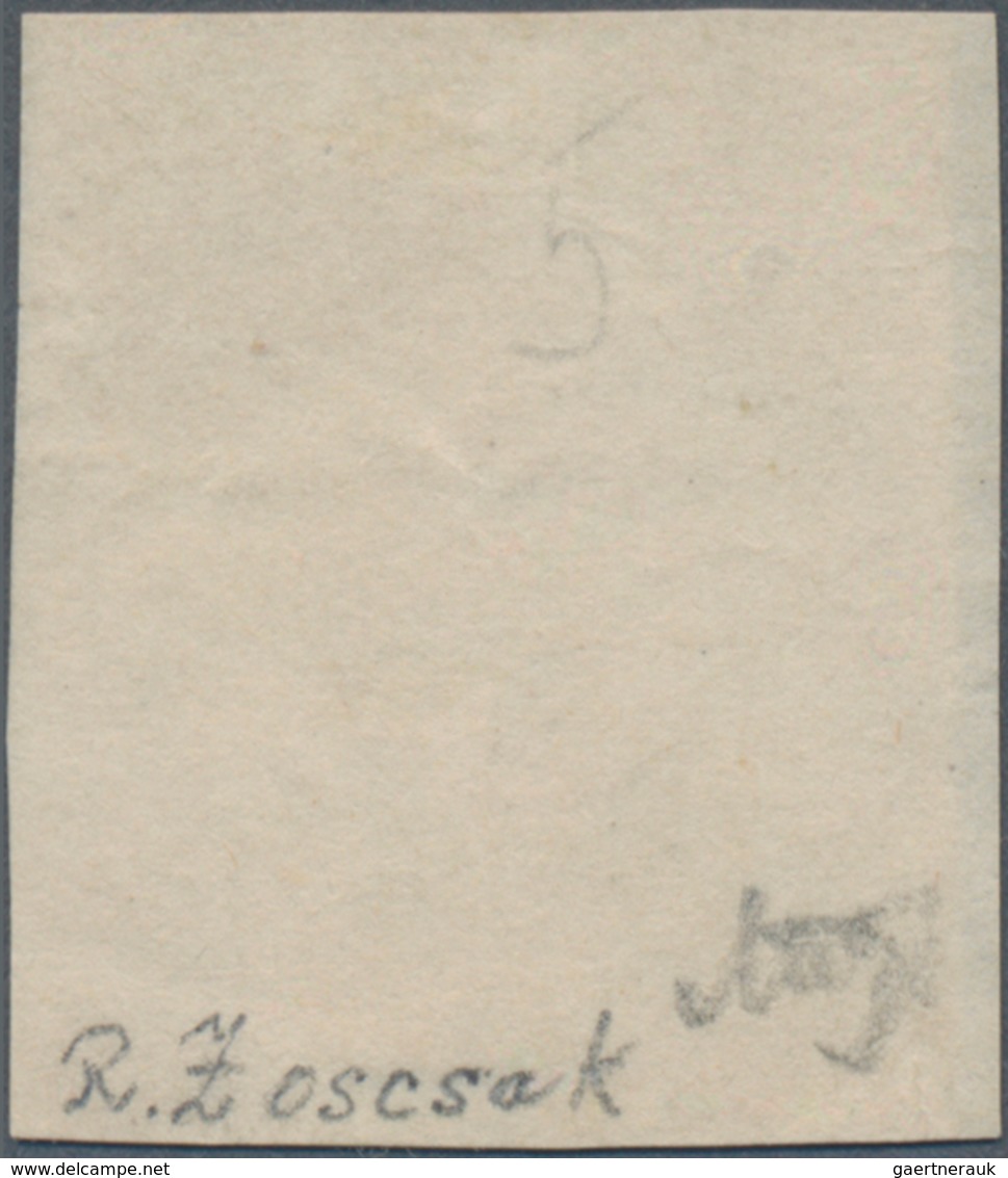 Rumänien: 1866, Carol 20 Par. Black On Rose Mit "dot In Greek Border", Huge Margins, On A Small Piec - Used Stamps