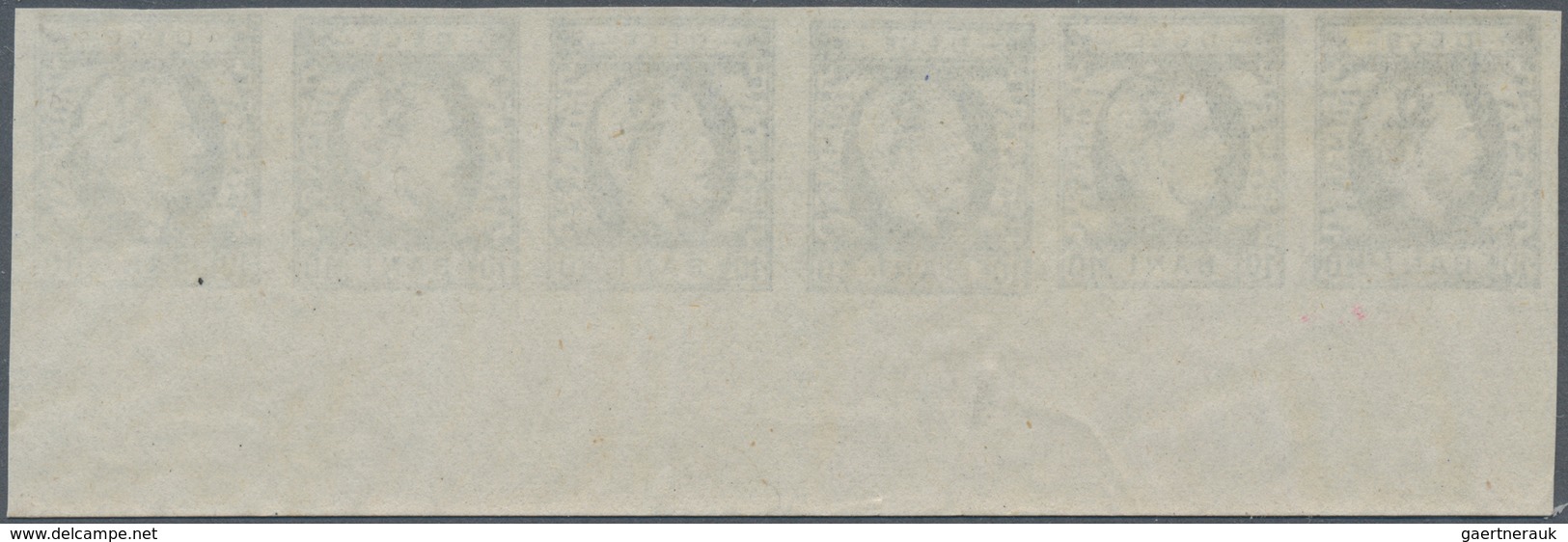 Rumänien: 1871, Fürst Karl 10 B. Type II In Ultramarin, Taufrischer Luxus-Unterrand-Streifen, Völlig - Used Stamps