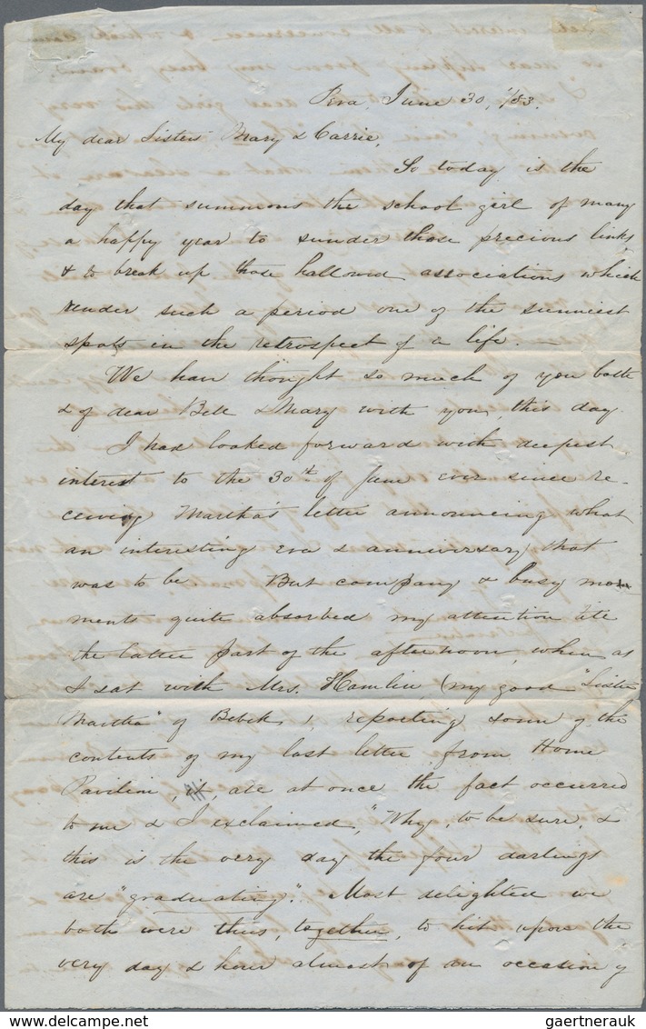 Rumänien - Besonderheiten: 1853, DISINFECTED MAIL, Entire Letter From Pera (Beyoglu, Turkey), Dated - Andere & Zonder Classificatie