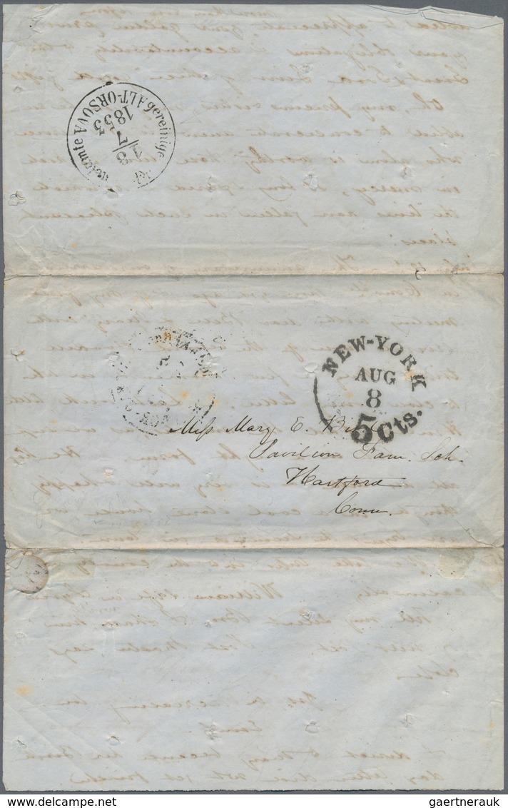 Rumänien - Besonderheiten: 1853, DISINFECTED MAIL, Entire Letter From Pera (Beyoglu, Turkey), Dated - Andere & Zonder Classificatie