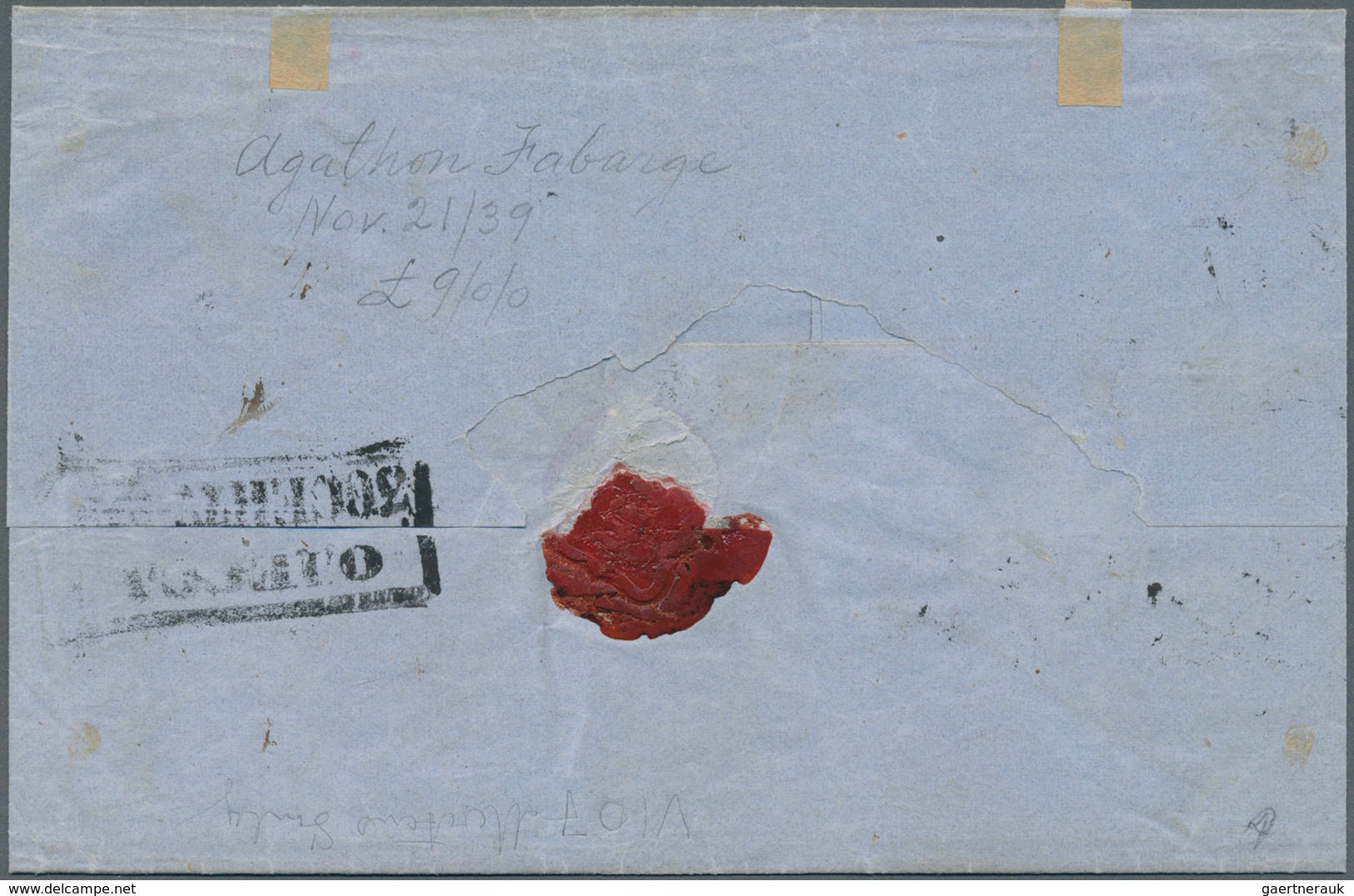 Russland: 1858, 30k. Rose & Green On Cover (folds) From Odessa To Taganrog Tied By Numeral In Oval. - Gebruikt