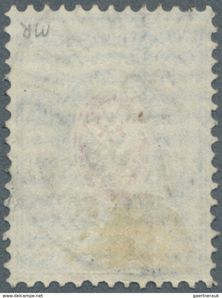 Russland: 1889, The Rare 14 K. Blue & Rose On Horiz. Laid Paper With CENTER INVERTED, Used And Cance - Used Stamps