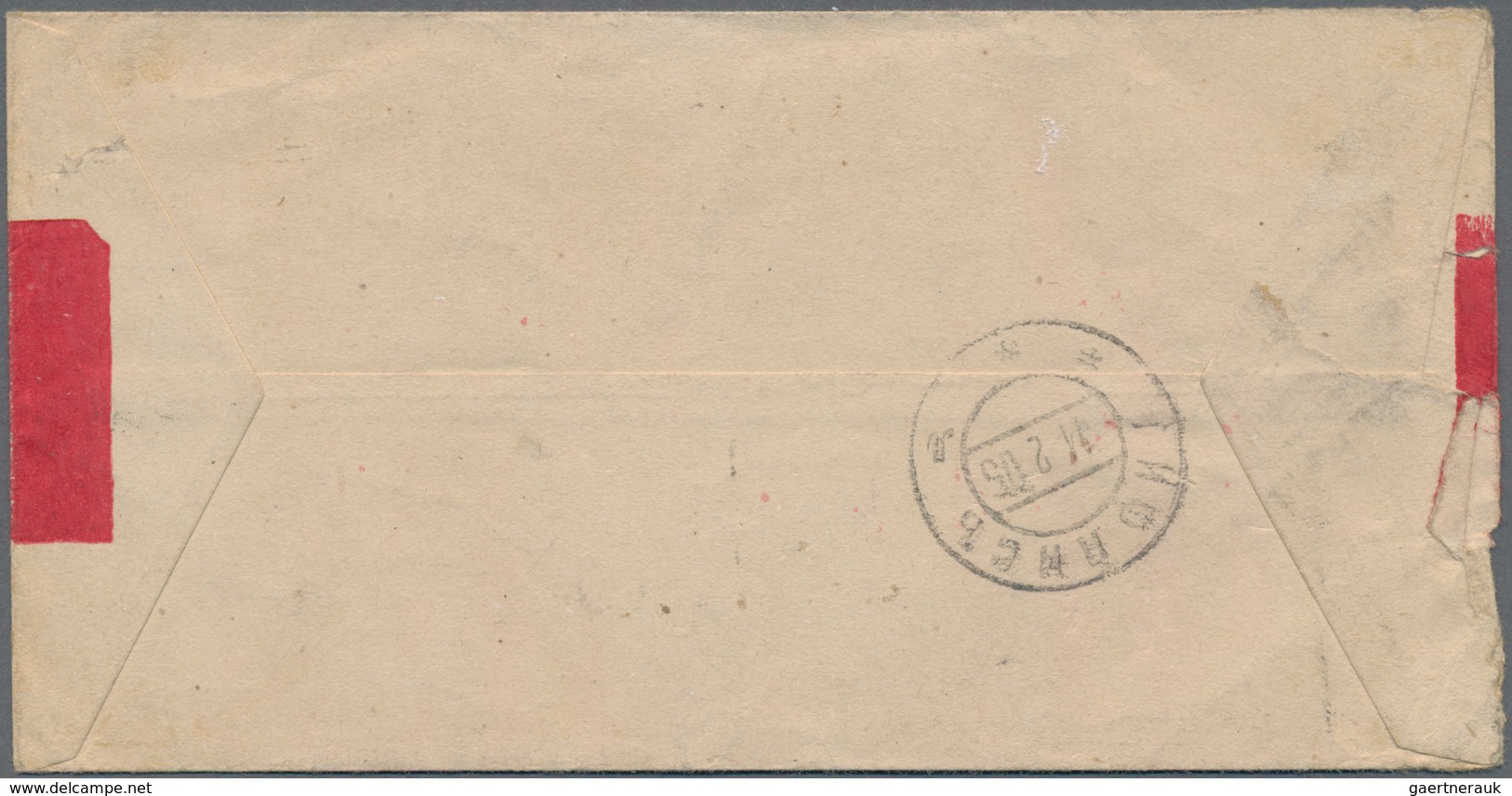 Russische Post In China: 12.01.1905 Red-band Cover From 27th FPO (1) With Violet Circular Cachet "Of - China