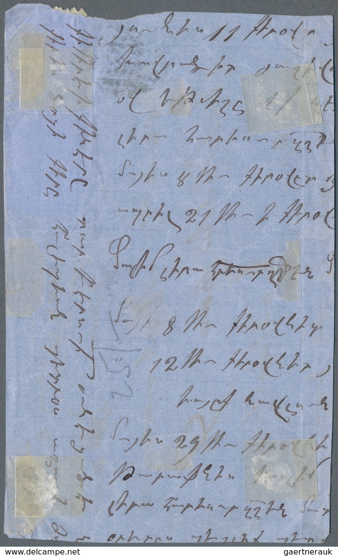 Russische Post In Der Levante - Staatspost: 1868, 1 Kop And 5 Kop Cancelled With Blue Handstamp On L - Levant