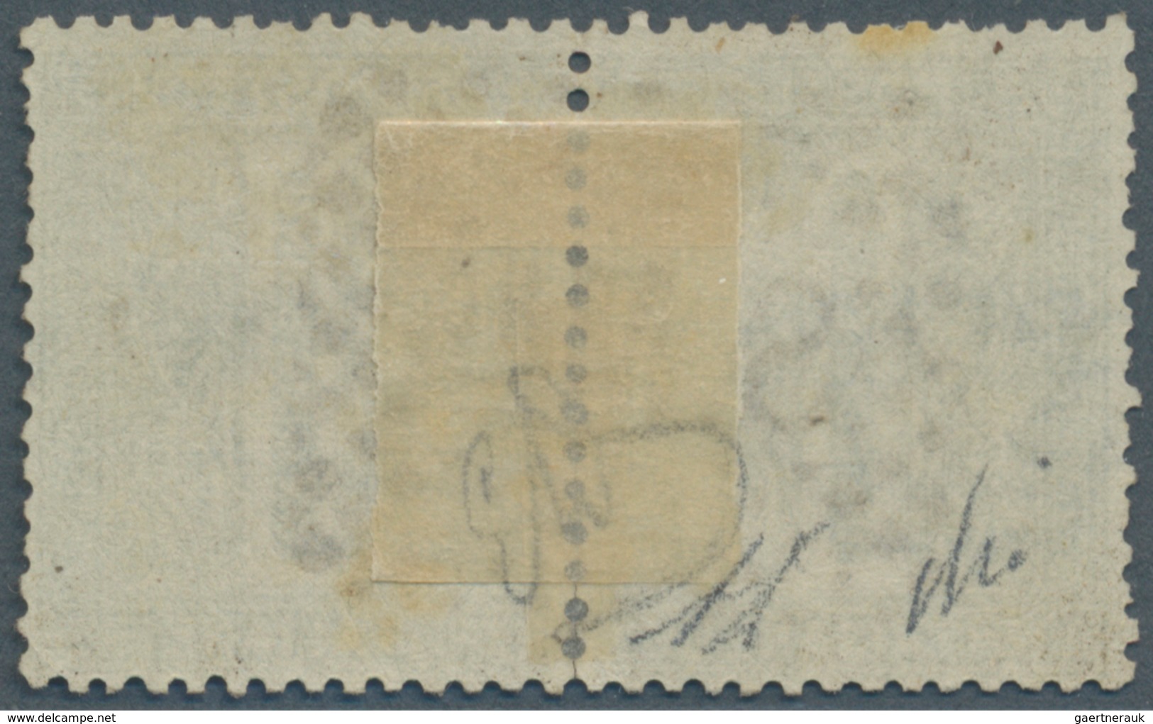 San Marino: FORERUNNER ITALY: 1863, 1 C Gray Olive Horizontal Pair Cancelled With Clear "S.Mno." In - Autres & Non Classés