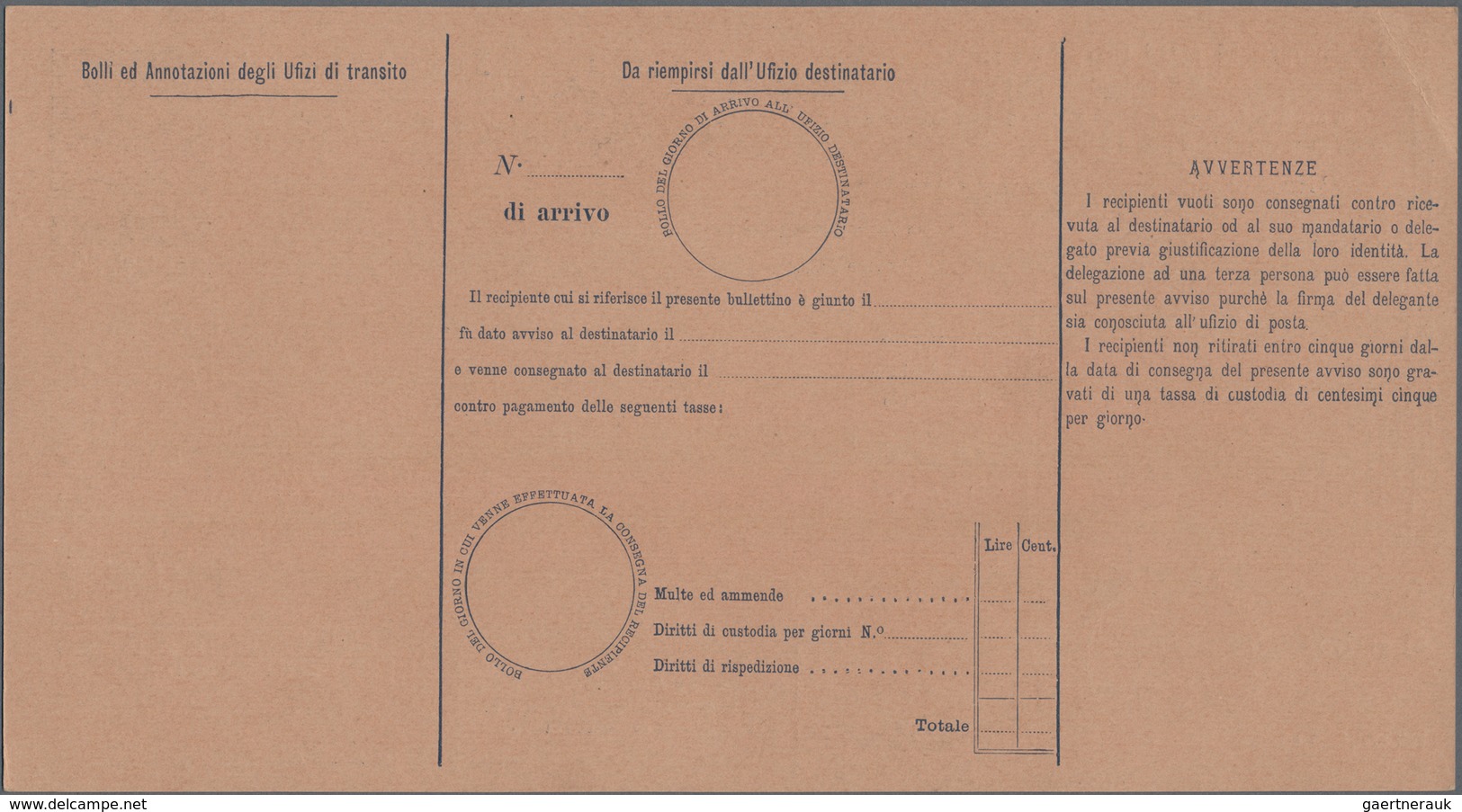 San Marino - Ganzsachen: 1890: Six Packet Card, 0,25 - 2,70 L, Mint. - Ganzsachen