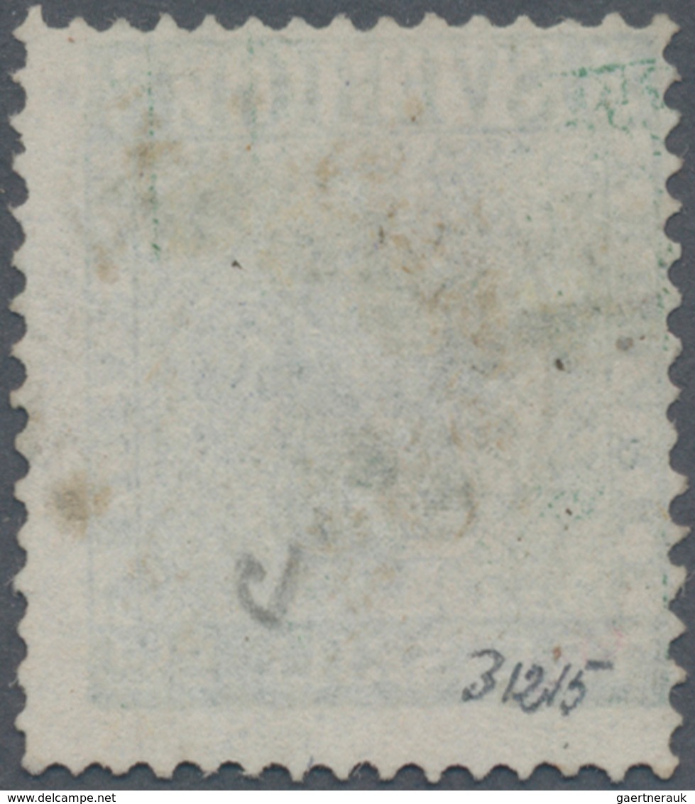 Schweden: 1855 TRE SKILL. Bco. Blue-green, Perf 14, Used And Cancelled By CARLSHAMN C.d.s., With Sli - Gebruikt