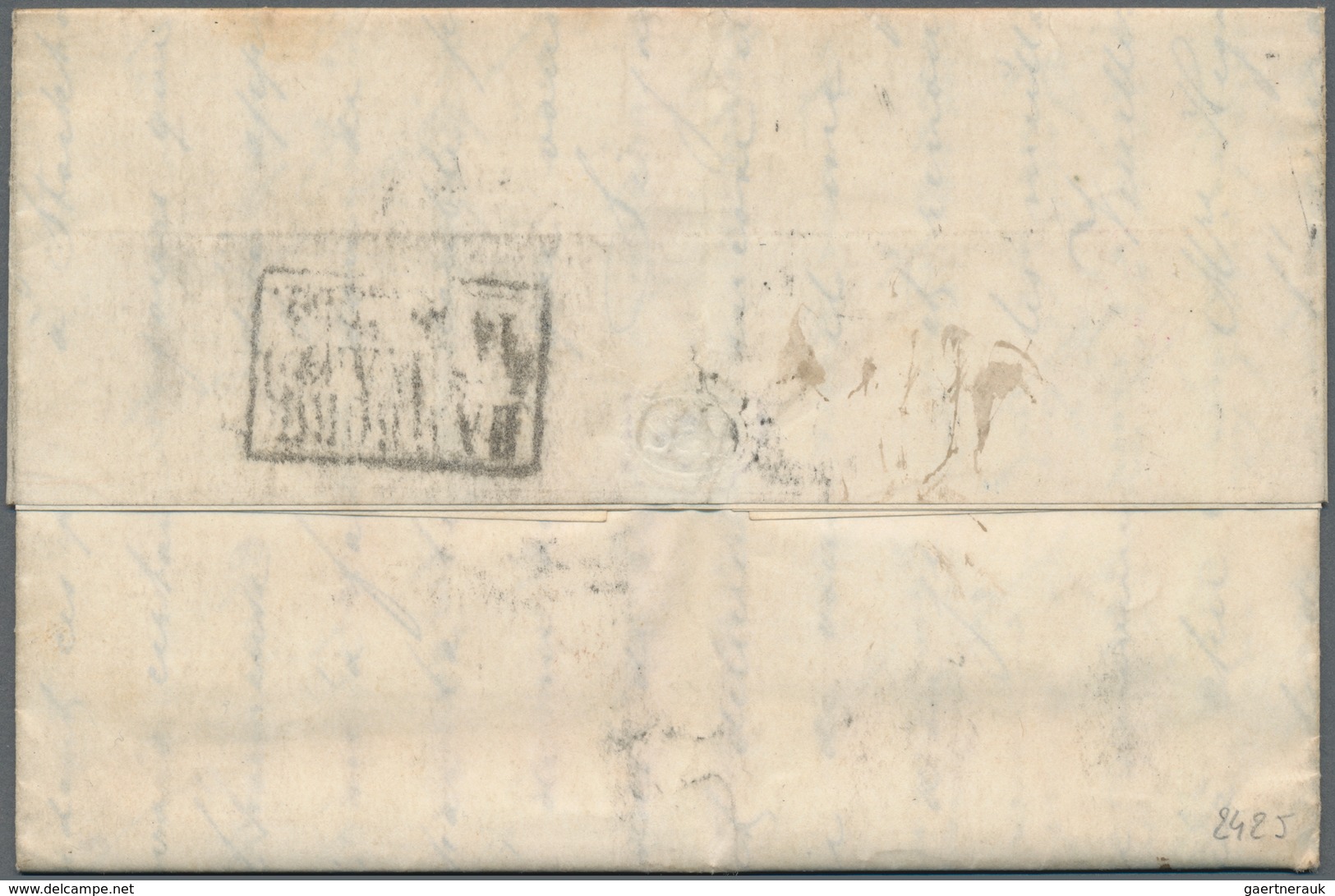 Schweden: 1858 50 øre Carmine Vertical Strip Of Three Used Along With 30 øre Brown, 24 øre Orange An - Gebruikt