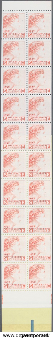 Schweden - Markenheftchen: 1977 (?) Complete Test Booklet (Provhäfte) Containg 20 Test Stamps Printe - 1904-50