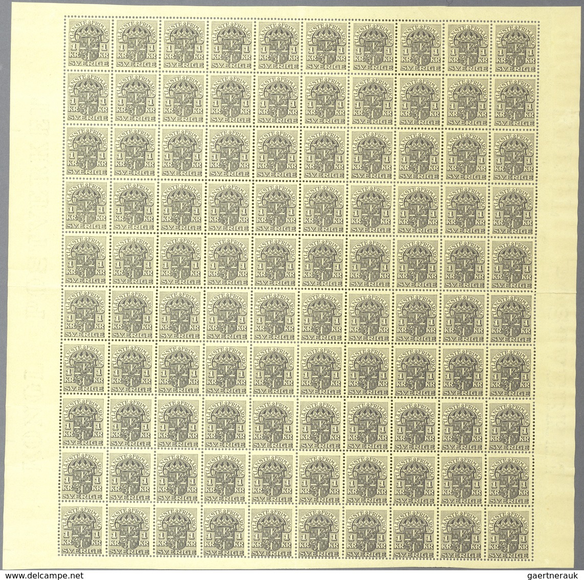 Schweden - Dienstmarken: 1911/1914, Small Size Official Stamps 1kr. Black On Yellow And 5kr. Carmine - Dienstmarken