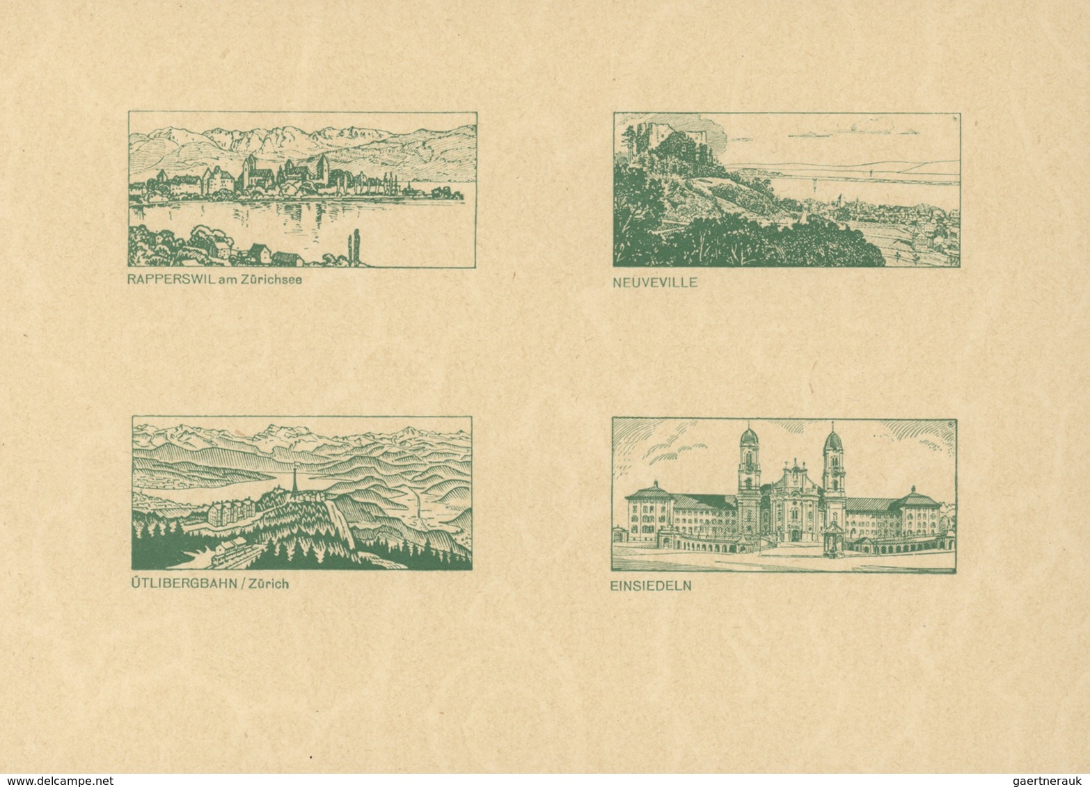 Schweiz - Ganzsachen: 1926 Komplettes Geschenkheft der OPD Bern mit Karten zu 10 Rp. und 20 Rp. in v