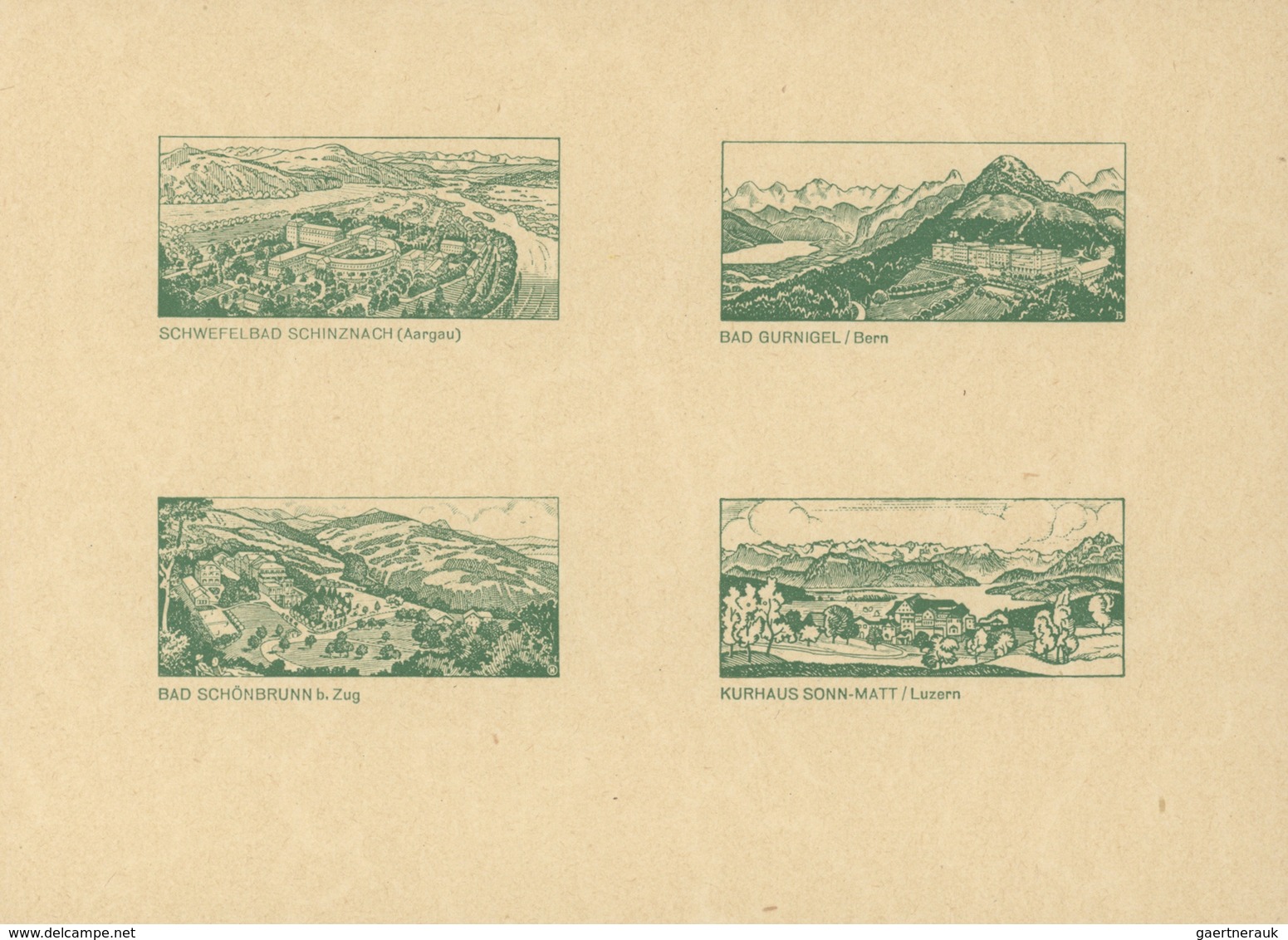 Schweiz - Ganzsachen: 1926 Komplettes Geschenkheft der OPD Bern mit Karten zu 10 Rp. und 20 Rp. in v