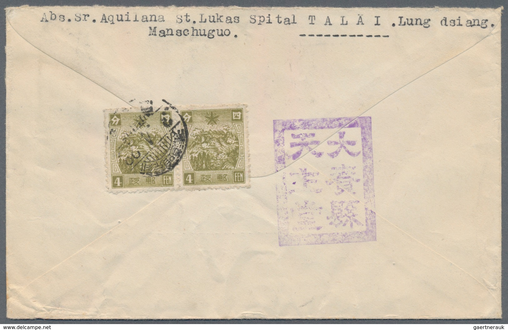 Schweiz - Besonderheiten: 1928, Brief Aus Dem St. Lukas Spital Talai, Lung Dai Ang Nach Eschenholzma - Sonstige & Ohne Zuordnung