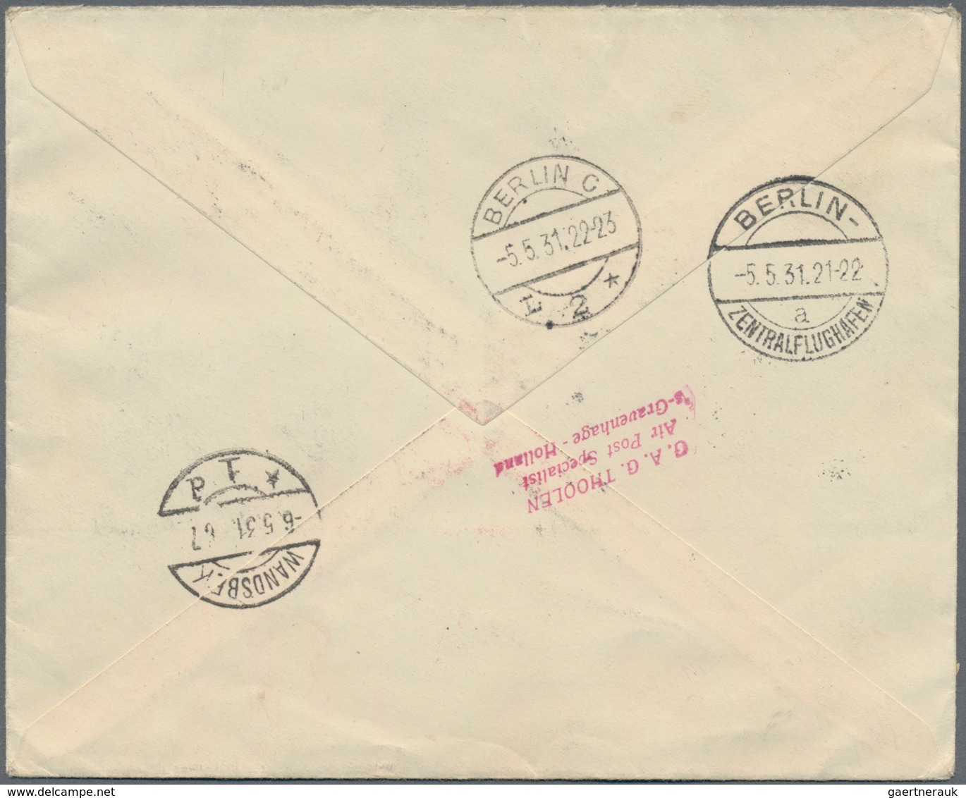 Sowjetunion: 1931, First Flight Re-Opening Leningrad-Berlin Route, Attractive Franking On Registered - Brieven En Documenten