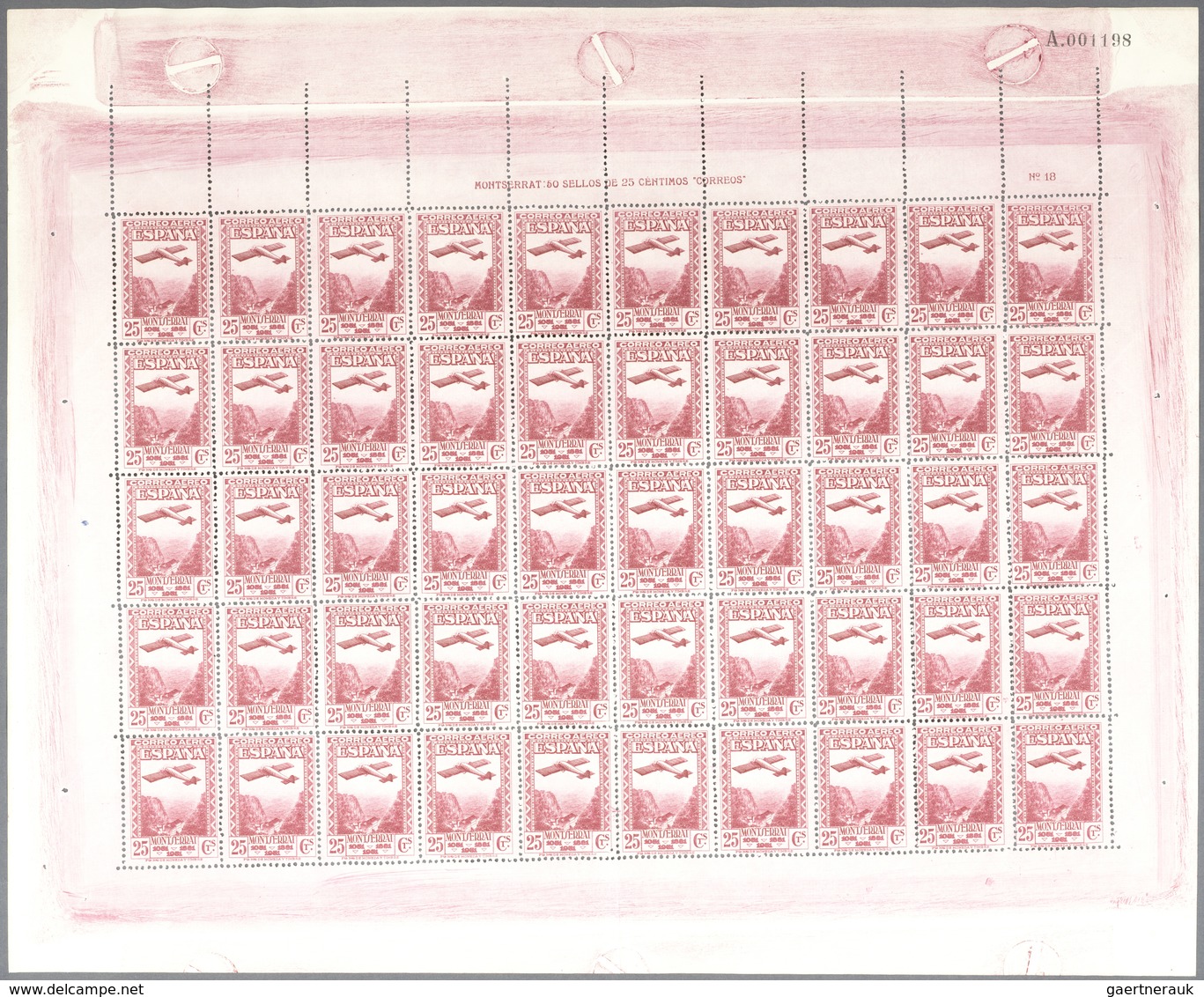 Spanien: 1931, 900 Years Montserrat Monastery Airmail Stamps Perf. 11¼ Complete Set Of Five In Compl - Gebruikt