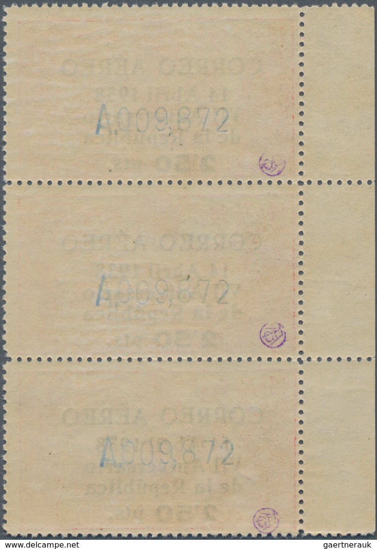 Spanien: 1938, 7 Years Of Republic Airmail Issue 10c. Red Optd. 'CORREO AEREO / 14 Abril 1938 / VII - Gebruikt
