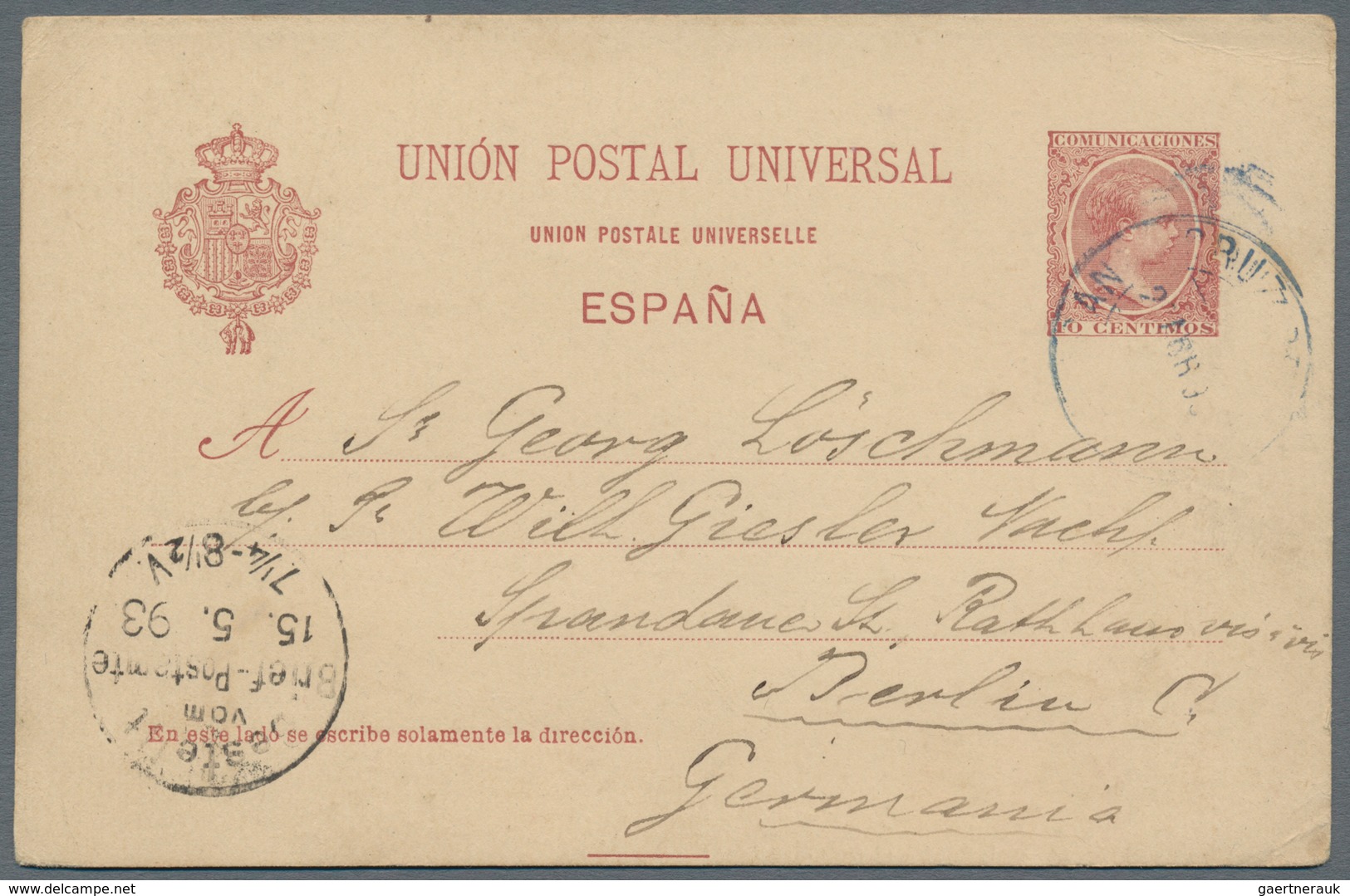 Spanien - Kanarische Inseln (1890er Jahre): 1893/1895 Three Spanish Postal Stationery Cards Used Fro - Other & Unclassified