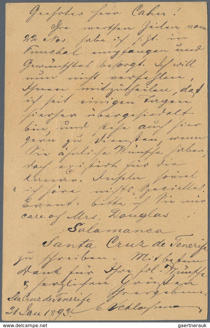 Spanien - Ganzsachen: 1893. Postcard 10c Brown Alfonso XIII Brown With Variation "triple C" In "dire - 1850-1931