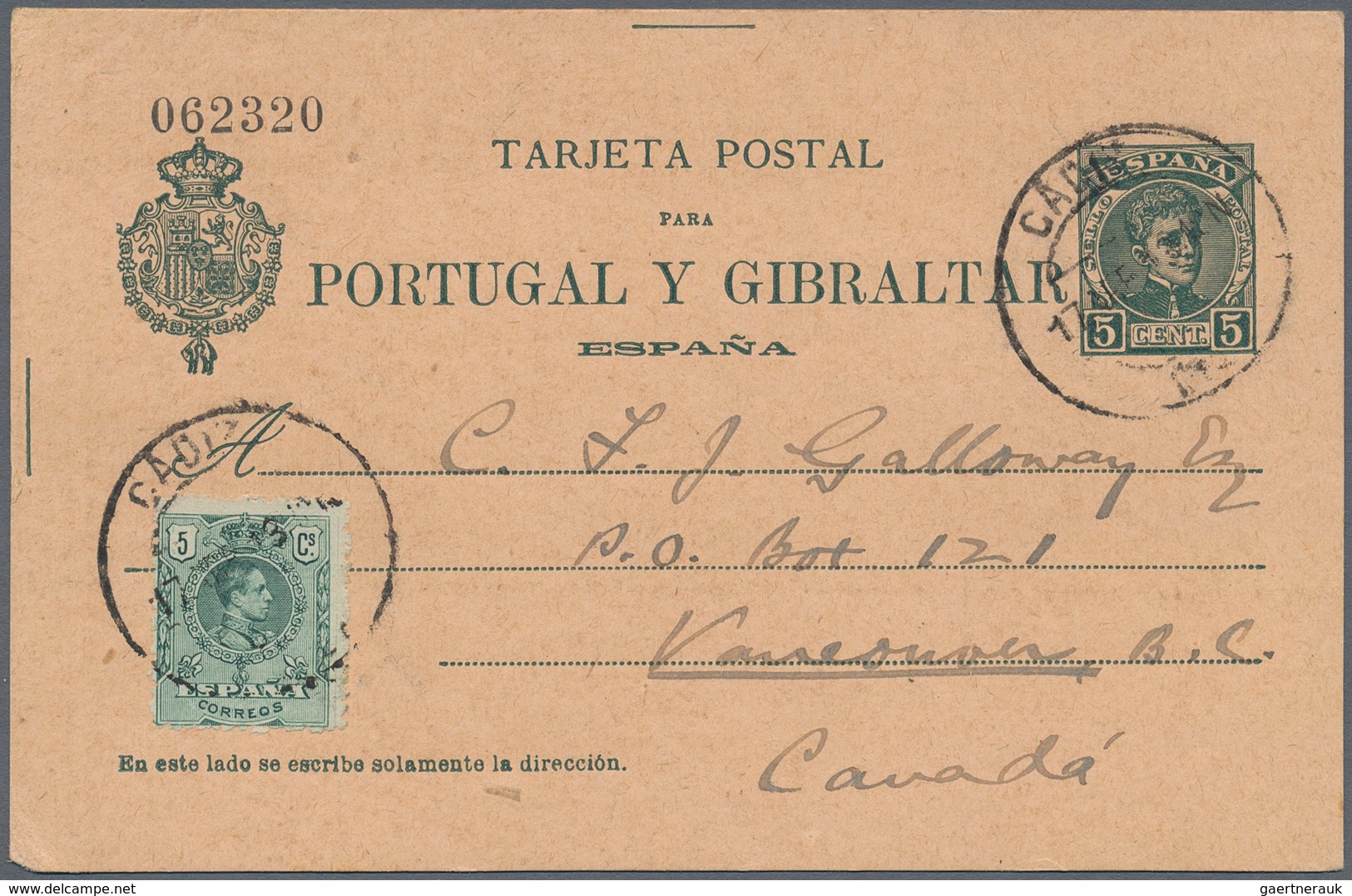 Spanien - Ganzsachen: 1903/1913. Lot Of 3 Entire Cards Alfonso XIII Cadete: One Postcard 5c Used Wit - 1850-1931