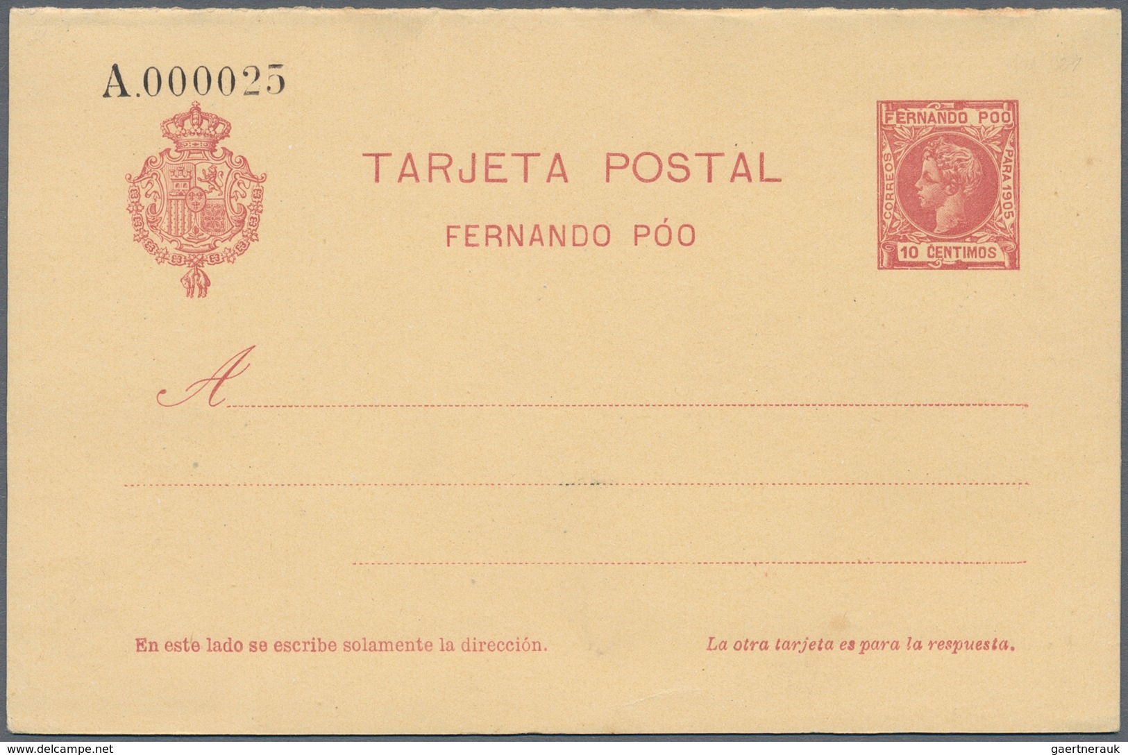 Spanien - Ganzsachen: 1903/1907. Lot Of 3 Postcards And 3 Reply Cards Alfonso XIII "Fernando Poo": I - 1850-1931