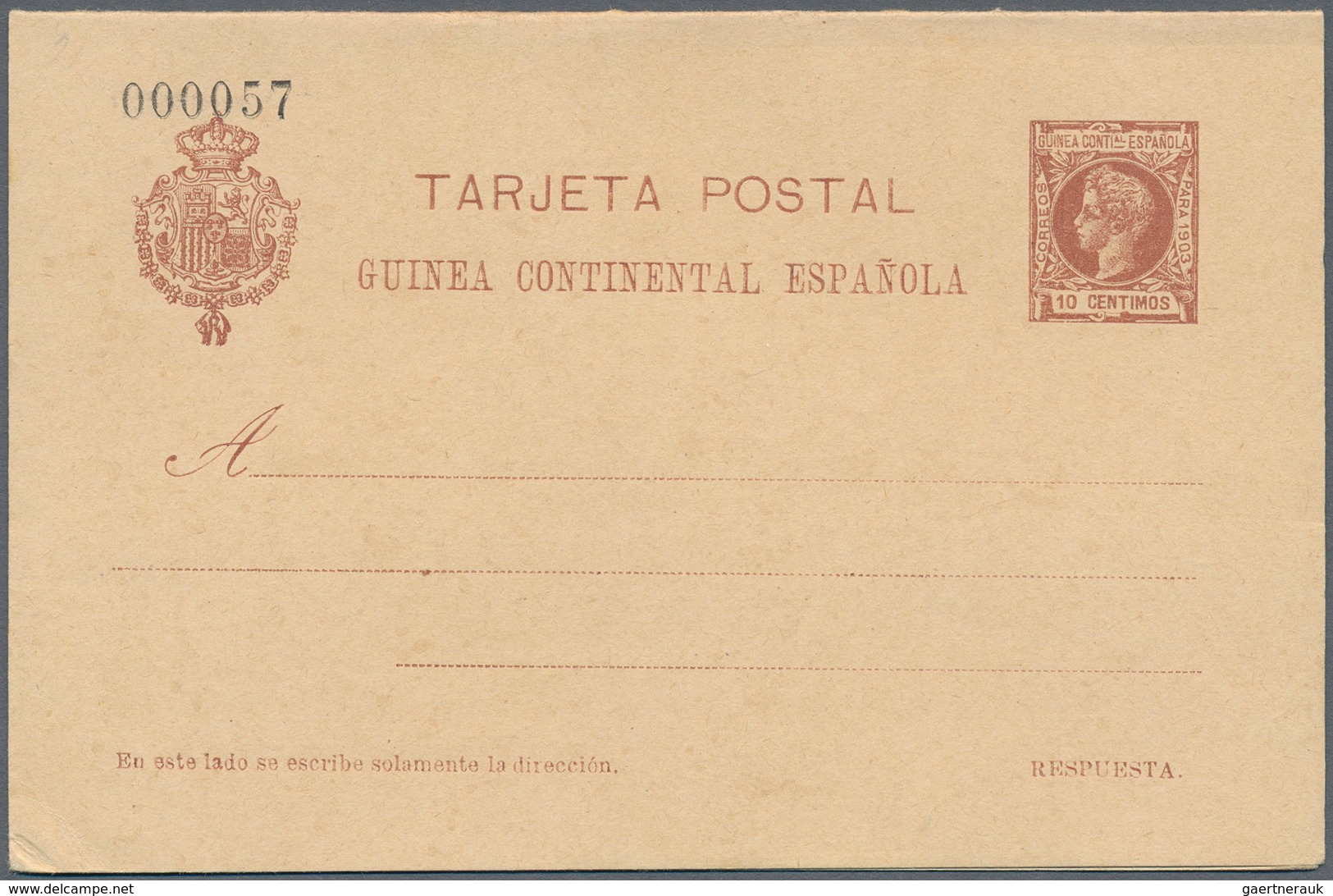 Spanien - Ganzsachen: 1903/1907. Lot Of 2 Postcards And 3 Reply Cards Alfonso XIII "Guinea": Infante - 1850-1931