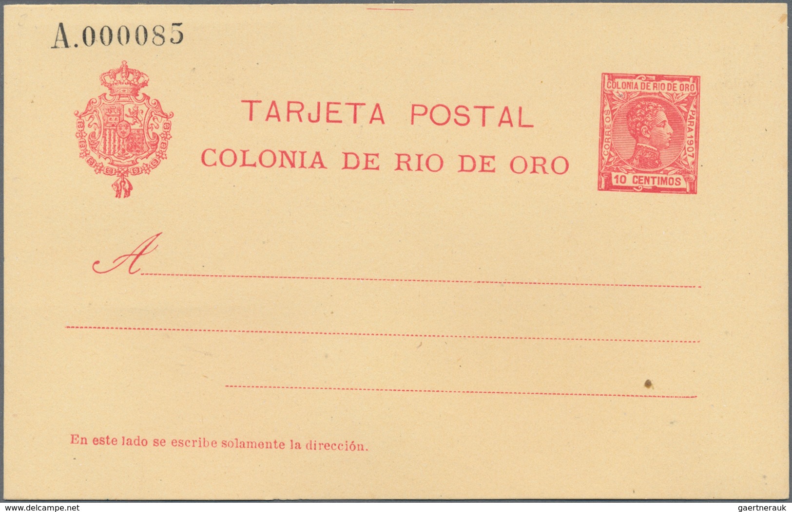 Spanien - Ganzsachen: 1905/1907. Lot Of 2 Postcards And 2 Reply Cards Alfonso XIII "Rio De Oro": Inf - 1850-1931