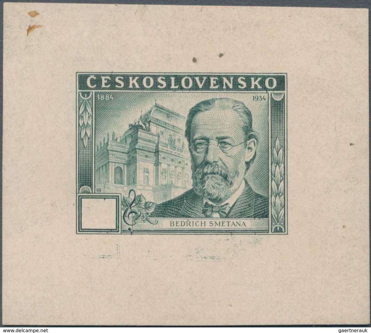 Tschechoslowakei: 1949. Trial Print Of Recess Rotary Printing For The 1.50kc Value Of The Set "125th - Brieven En Documenten