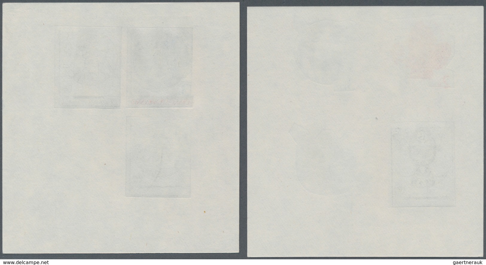 Tschechoslowakei: 1971, Folklore, 60h., 2kc. And 3kc., Four Progressive Proof Sheets Comprising Elev - Briefe U. Dokumente