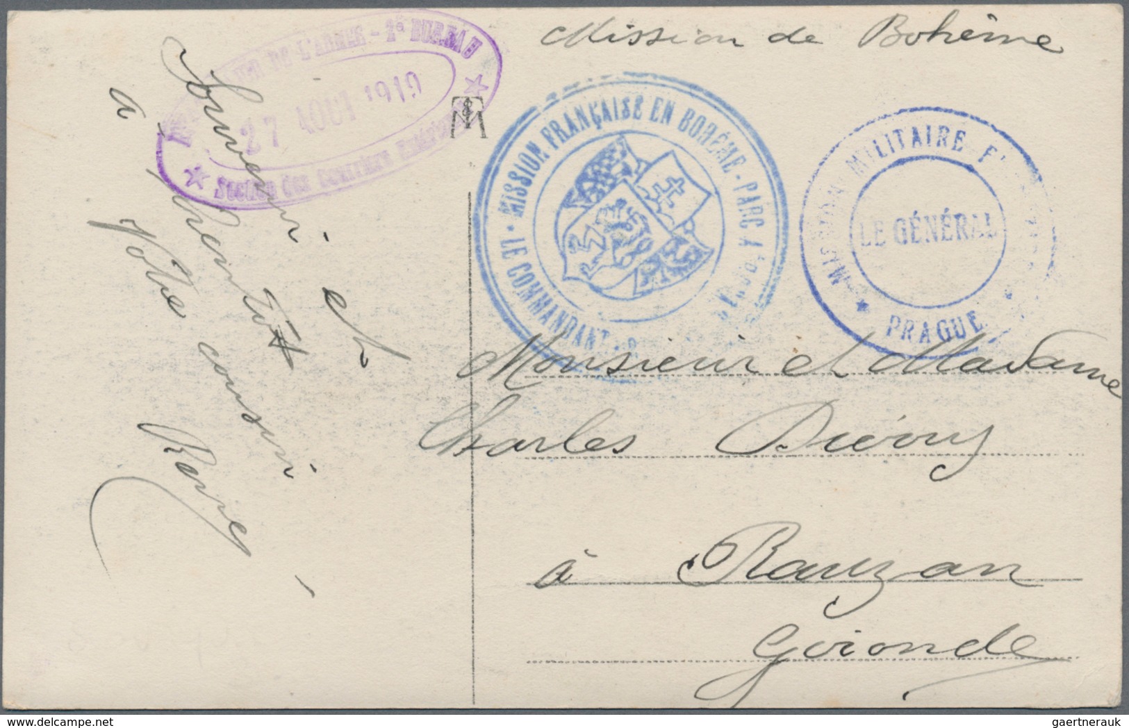 Tschechoslowakei - Besonderheiten: 1919, 2 Fieldpost Picture-postcards From PRAG And NYTRA With Vari - Sonstige & Ohne Zuordnung