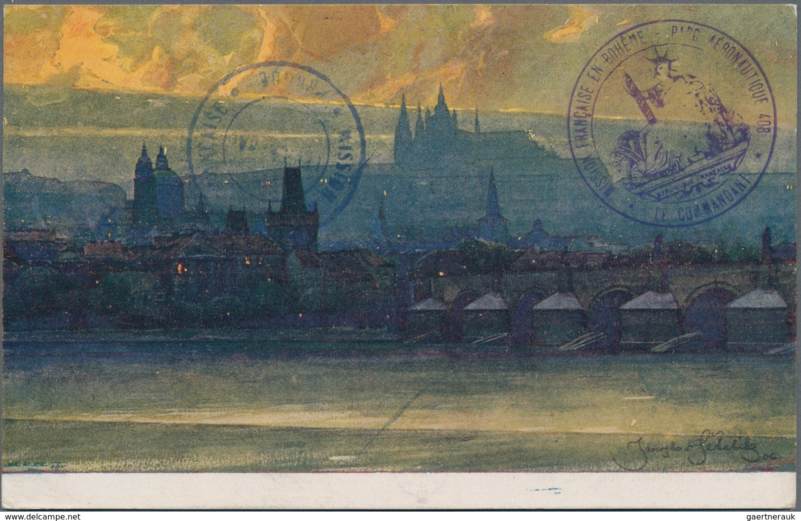 Tschechoslowakei - Besonderheiten: 1919, 2 Fieldpost Picture-postcards From PRAG And NYTRA With Vari - Other & Unclassified