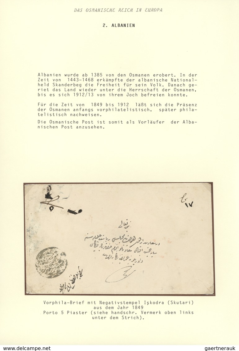 Türkei - Stempel: 1857, "AN CANIBI-I POSTA ISKODRA" Clear Cancellation On Envelope To Constantinople - Altri & Non Classificati