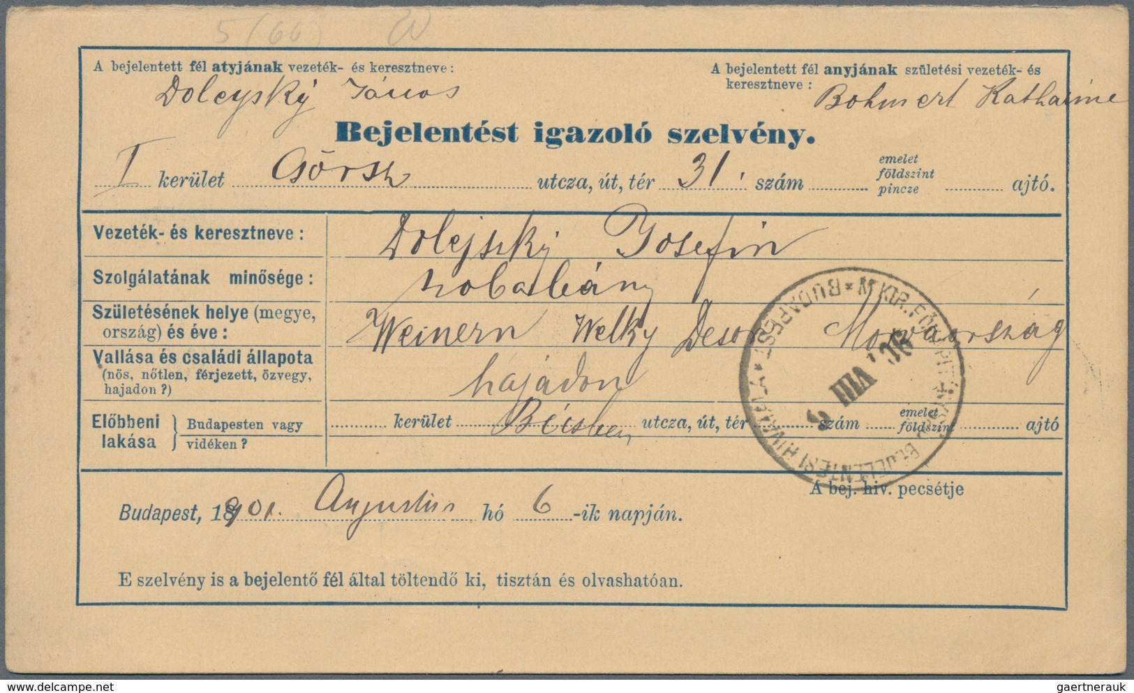 Ungarn - Ganzsachen: 1897/1910, Four Postal Stationery Address Change Response Cards In Budapest, Us - Ganzsachen