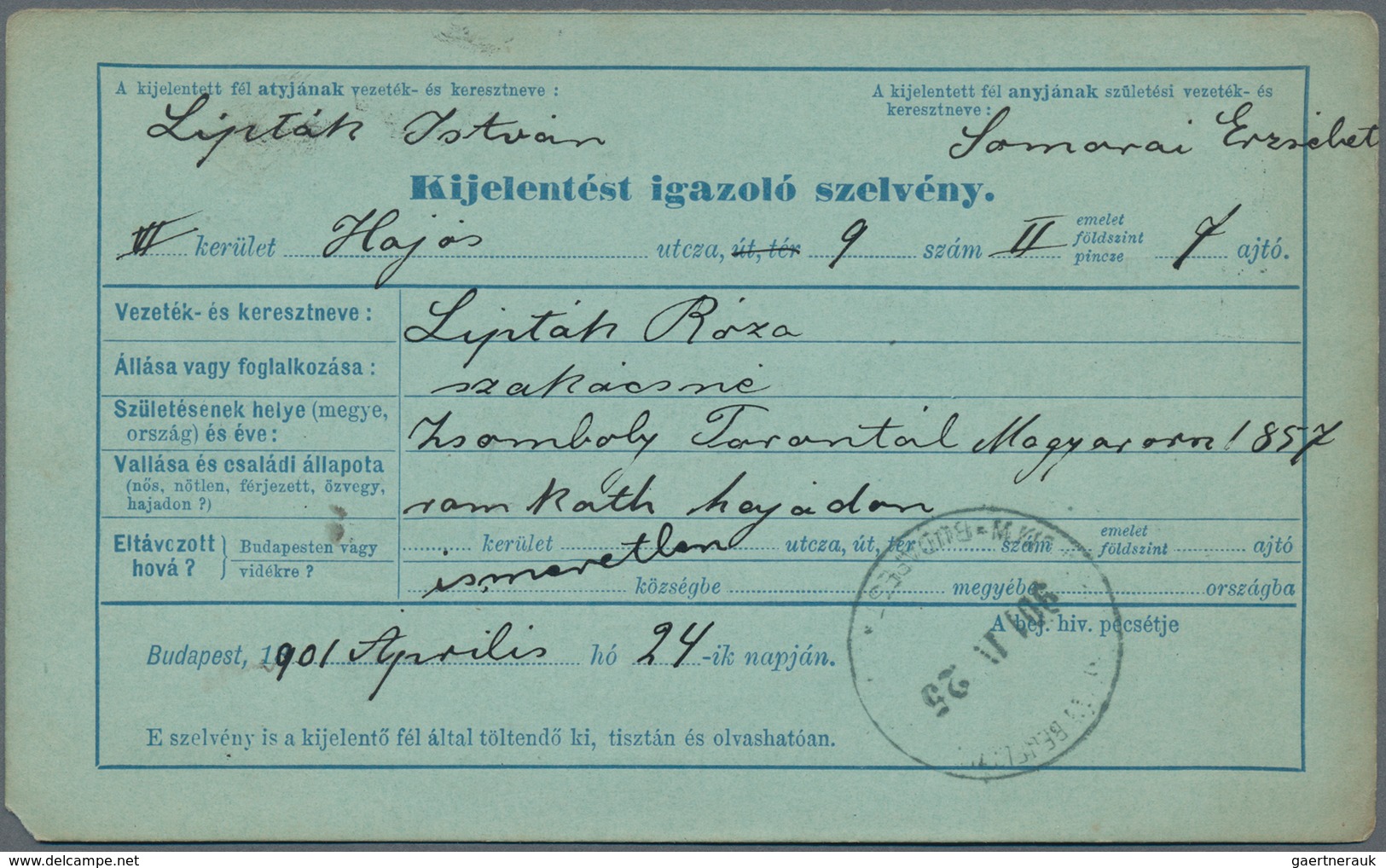 Ungarn - Ganzsachen: 1897/1910, Four Postal Stationery Address Change Response Cards In Budapest, Us - Ganzsachen