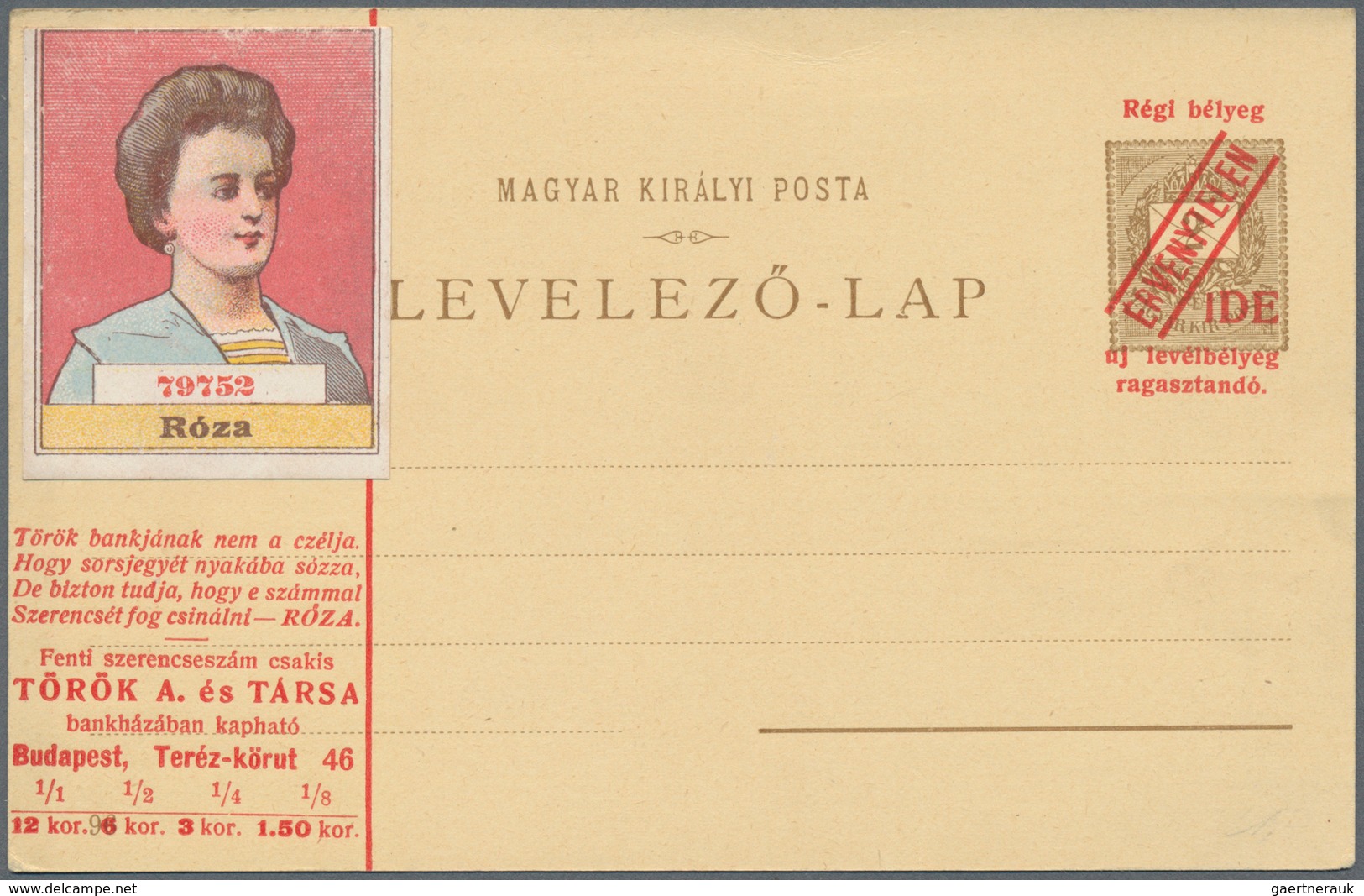 Ungarn - Ganzsachen: 1900 (ca.) Three Postal Stationery Cards With Overprint "invalid...it Is A Stam - Ganzsachen