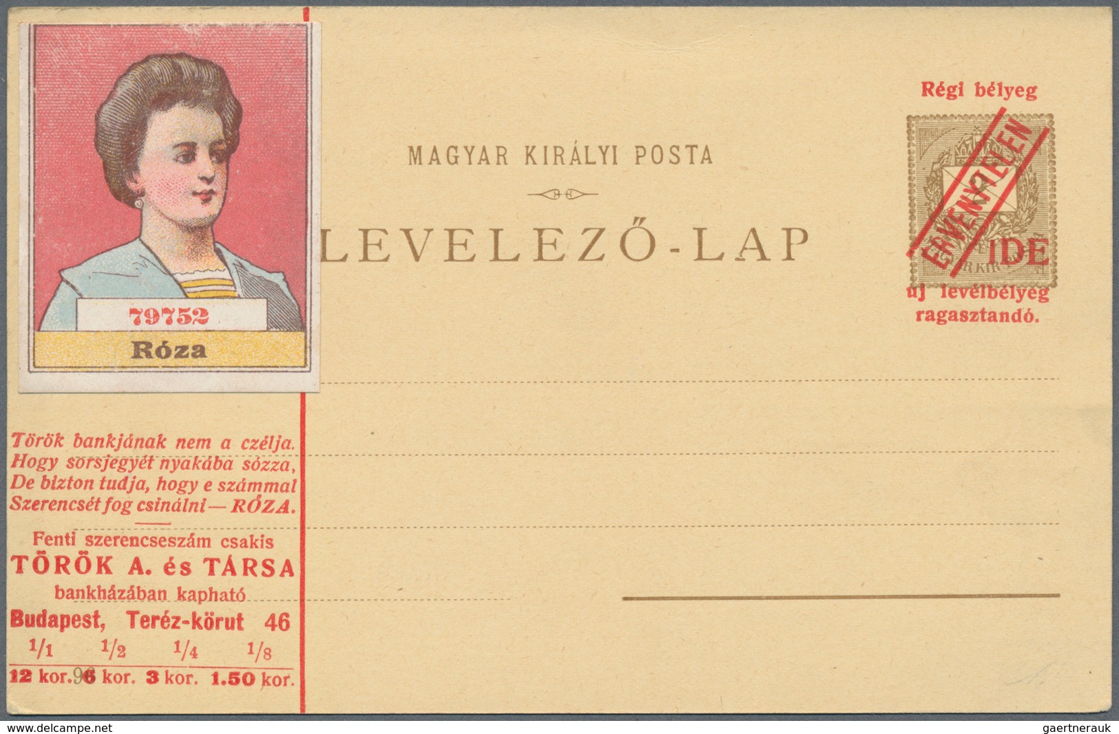 Ungarn - Ganzsachen: 1900 (ca.) Three Postal Stationery Cards With Overprint "invalid...it Is A Stam - Postal Stationery