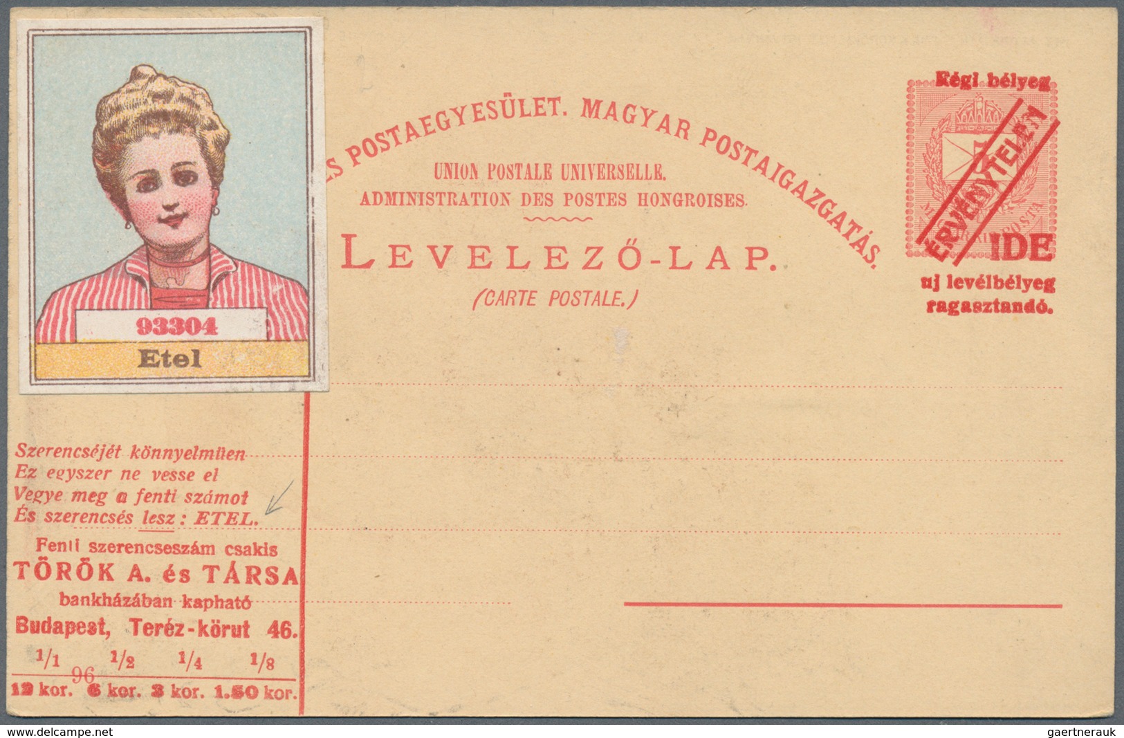 Ungarn - Ganzsachen: 1900 (ca.) Three Postal Stationery Cards With Overprint "invalid...it Is A Stam - Postwaardestukken