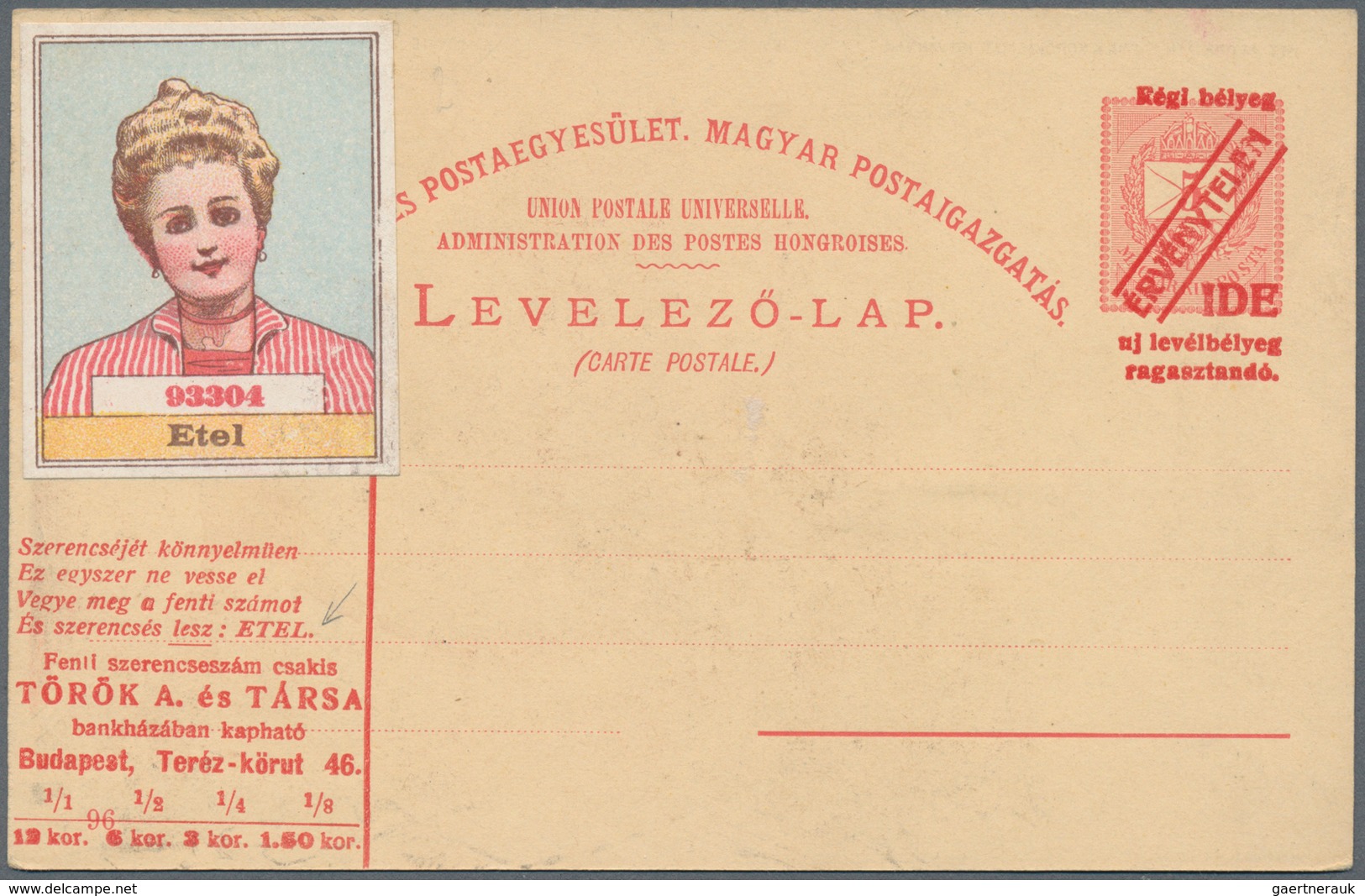 Ungarn - Ganzsachen: 1900 (ca.) Three Postal Stationery Cards With Overprint "invalid...it Is A Stam - Postal Stationery