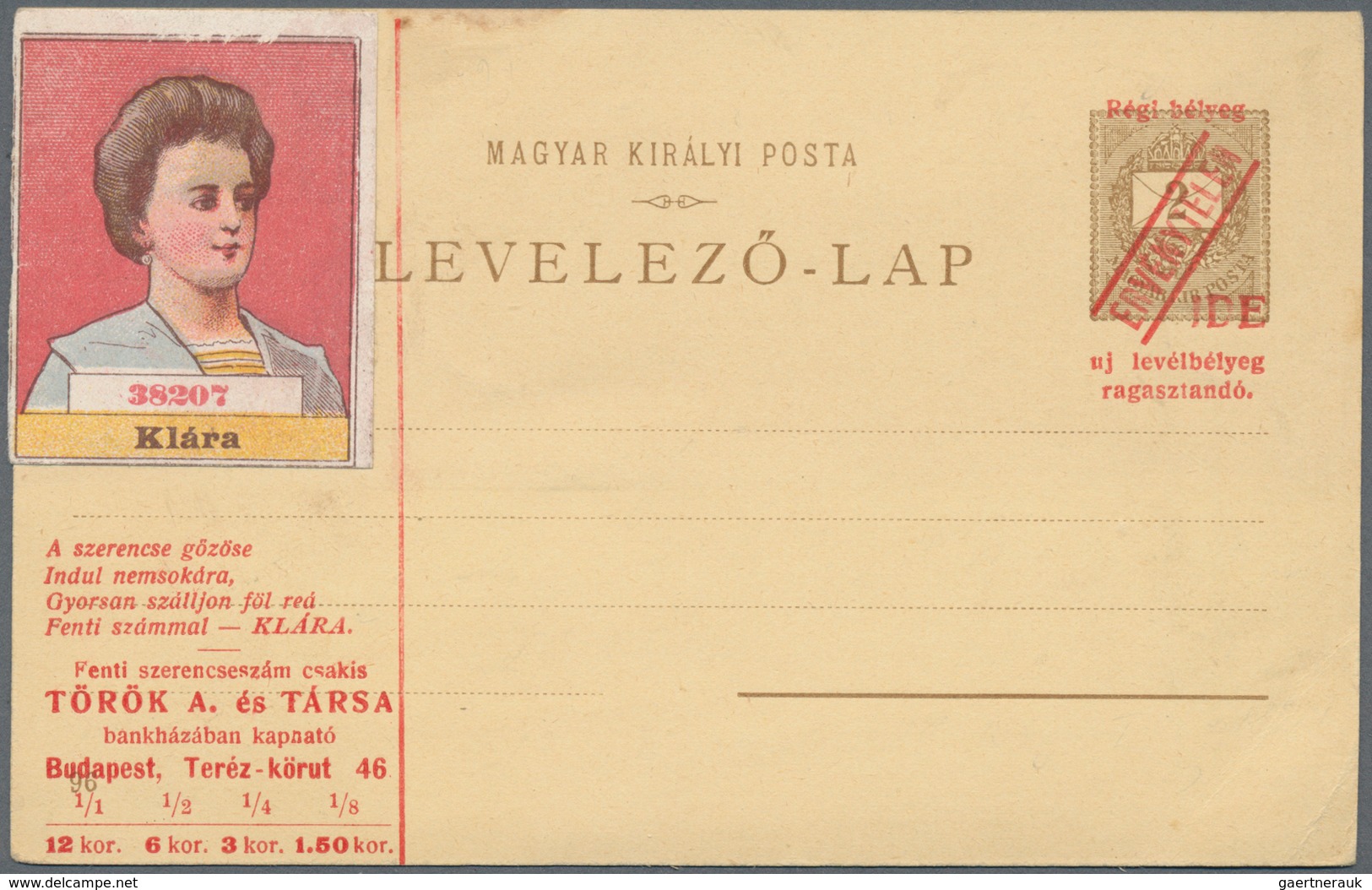 Ungarn - Ganzsachen: 1900 (ca.) Three Postal Stationery Cards With Overprint "invalid...it Is A Stam - Postwaardestukken