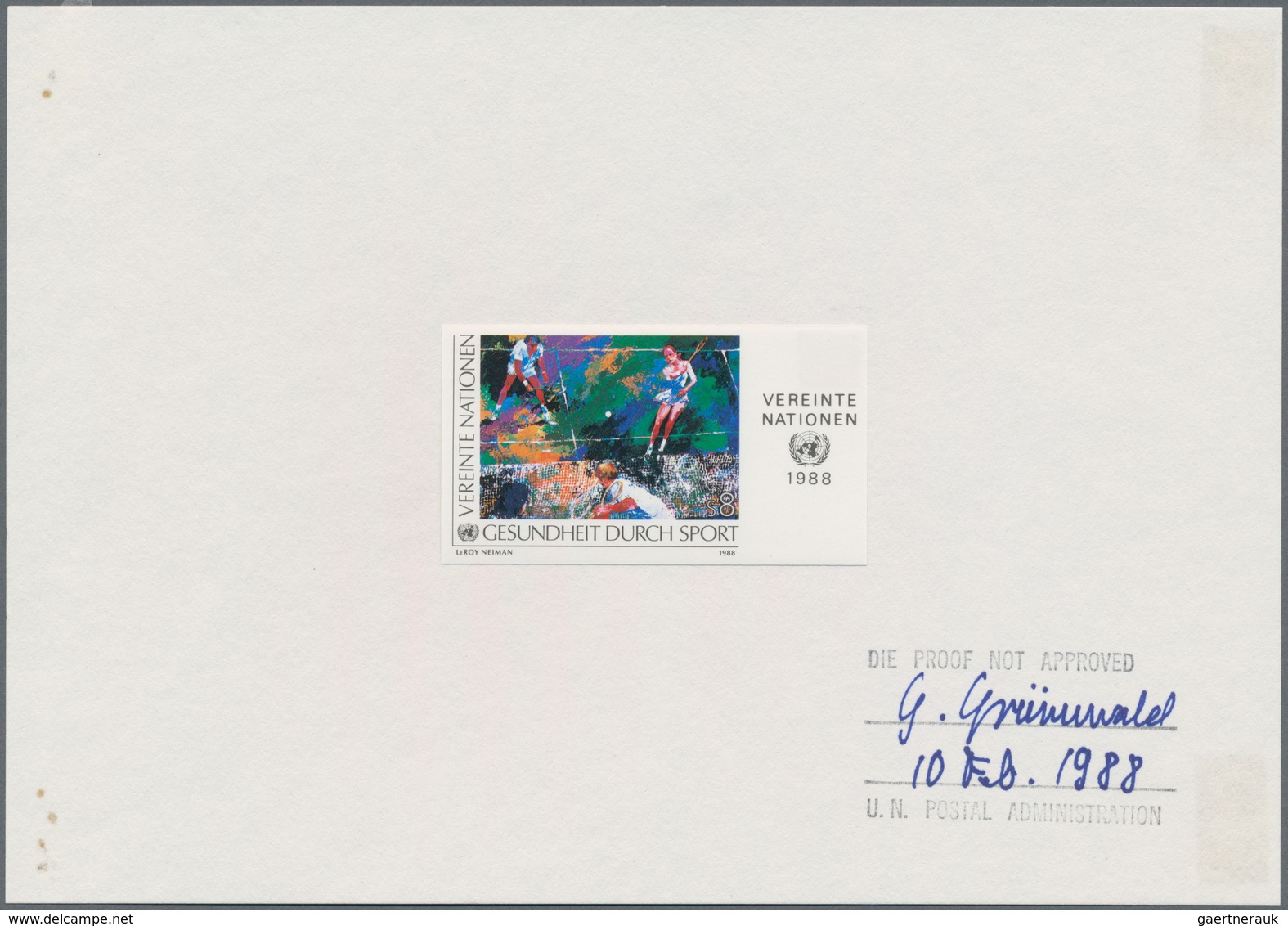 Vereinte Nationen - Wien: 1988, Gesundheit Durch Sport 6 S. Skifahren Und 8 S. Tennis Jeweils Als UN - Unused Stamps