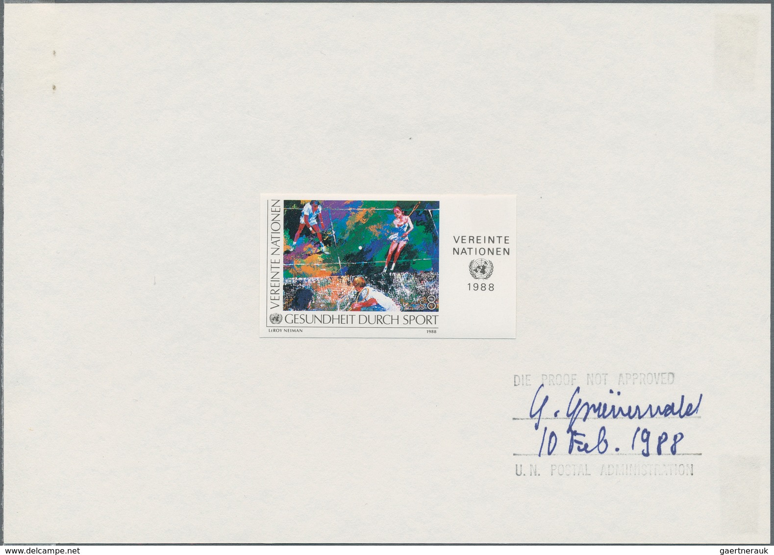 Vereinte Nationen - Wien: 1988, Gesundheit Durch Sport 6 S. Skifahren Und 8 S. Tennis Jeweils Als UN - Unused Stamps