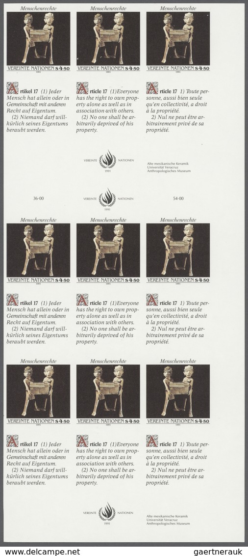 Vereinte Nationen - Wien: 1990/1991. Universal Declaration Of Human Rights: 4.50s Issue II And 4.50s - Unused Stamps